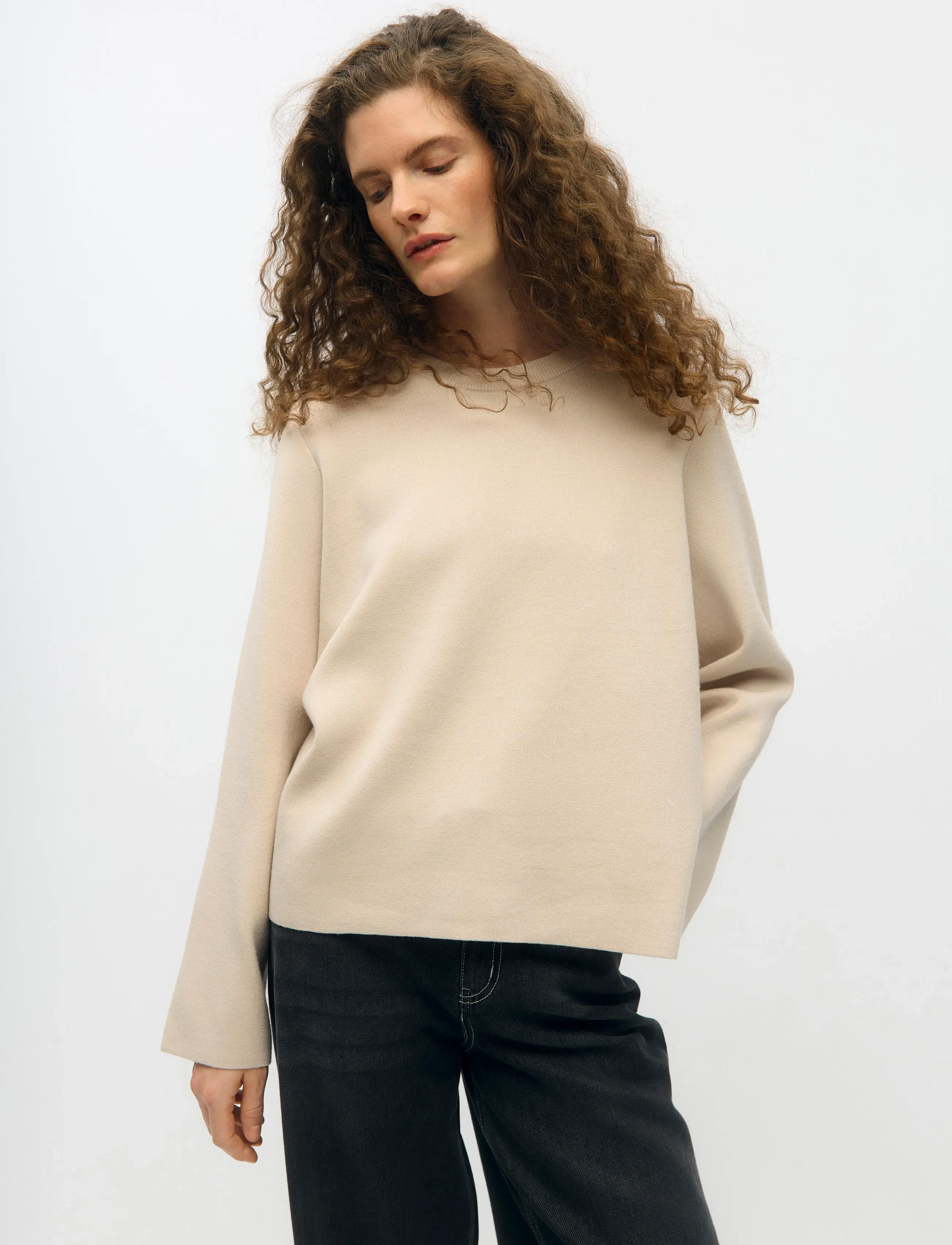 Object Objreynard O-Neck Pullover Noos, L, Cream, Strik > Trøjer, Dame