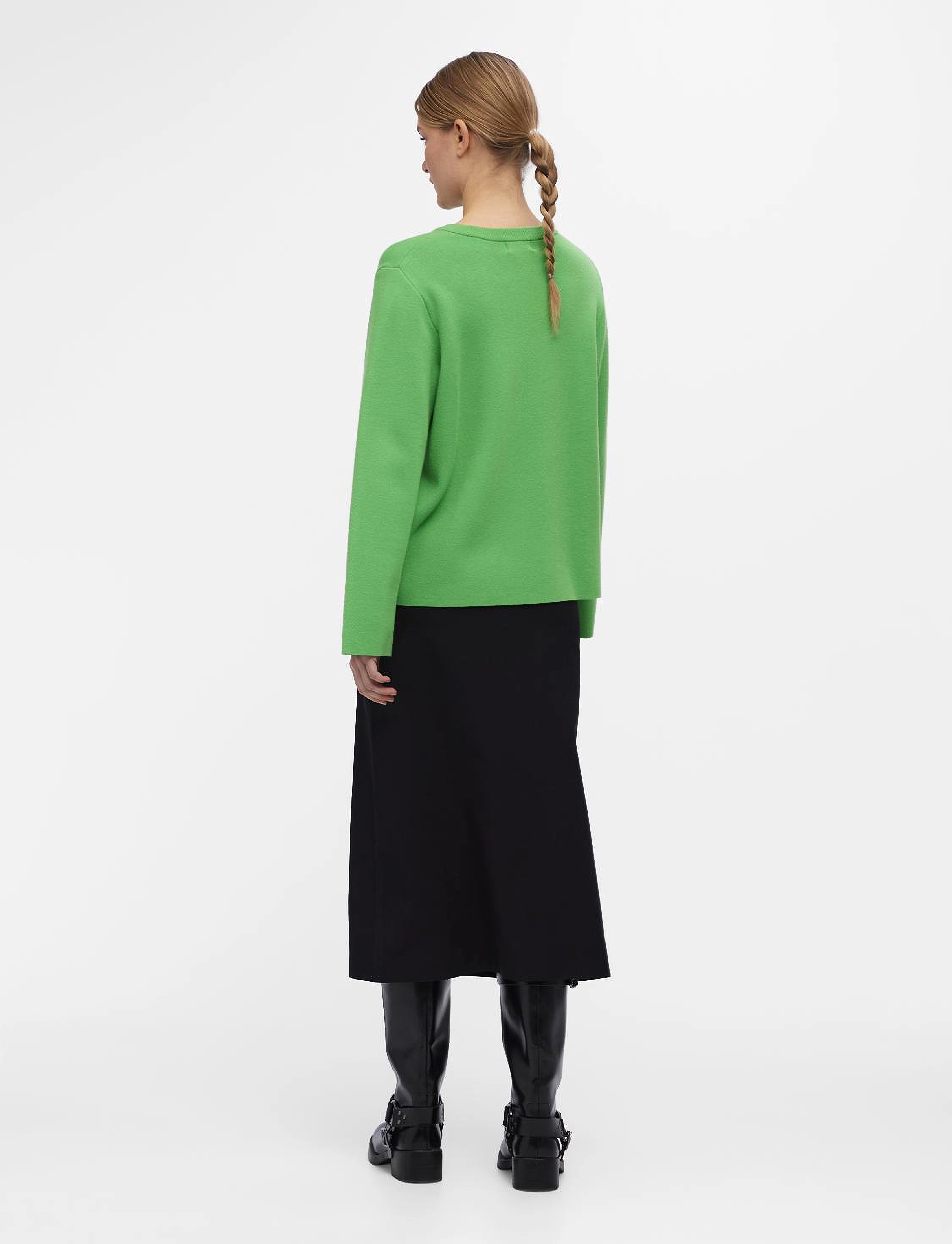 Object - OBJREYNARD O-NECK PULLOVER NOOS - laveste priser - vibrant green - 3