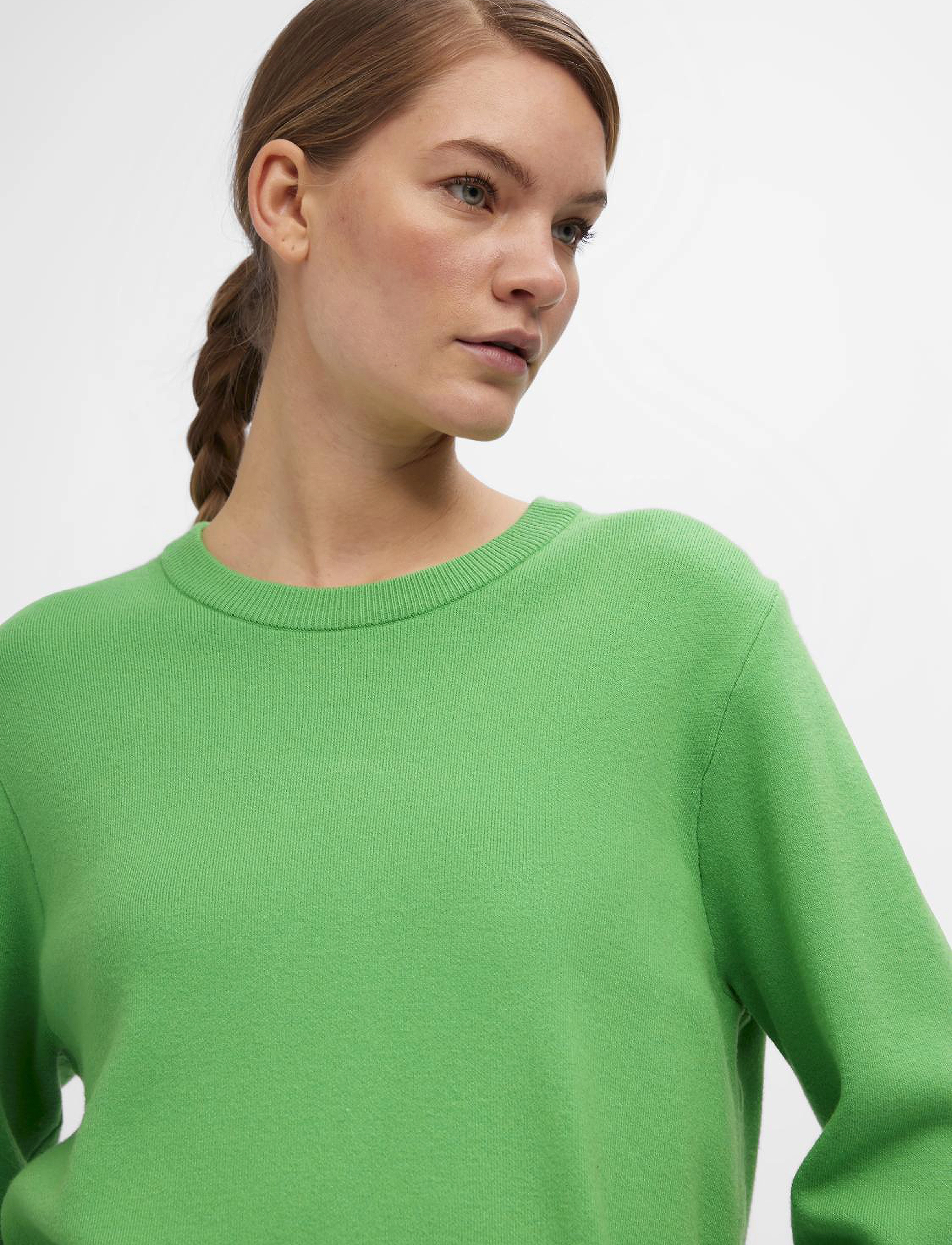 Object - OBJREYNARD O-NECK PULLOVER NOOS - laveste priser - vibrant green - 4