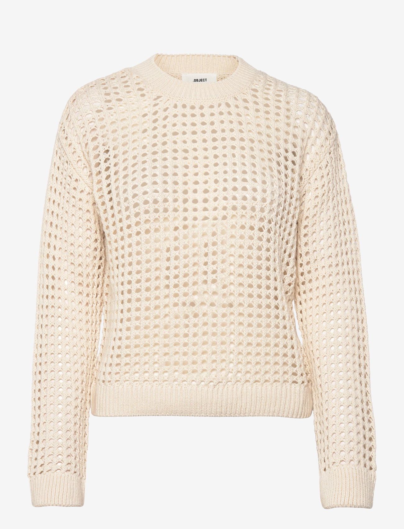 Object - OBJCHARLIE L/S KNIT PULLOVER NOOS - sandshell - 0
