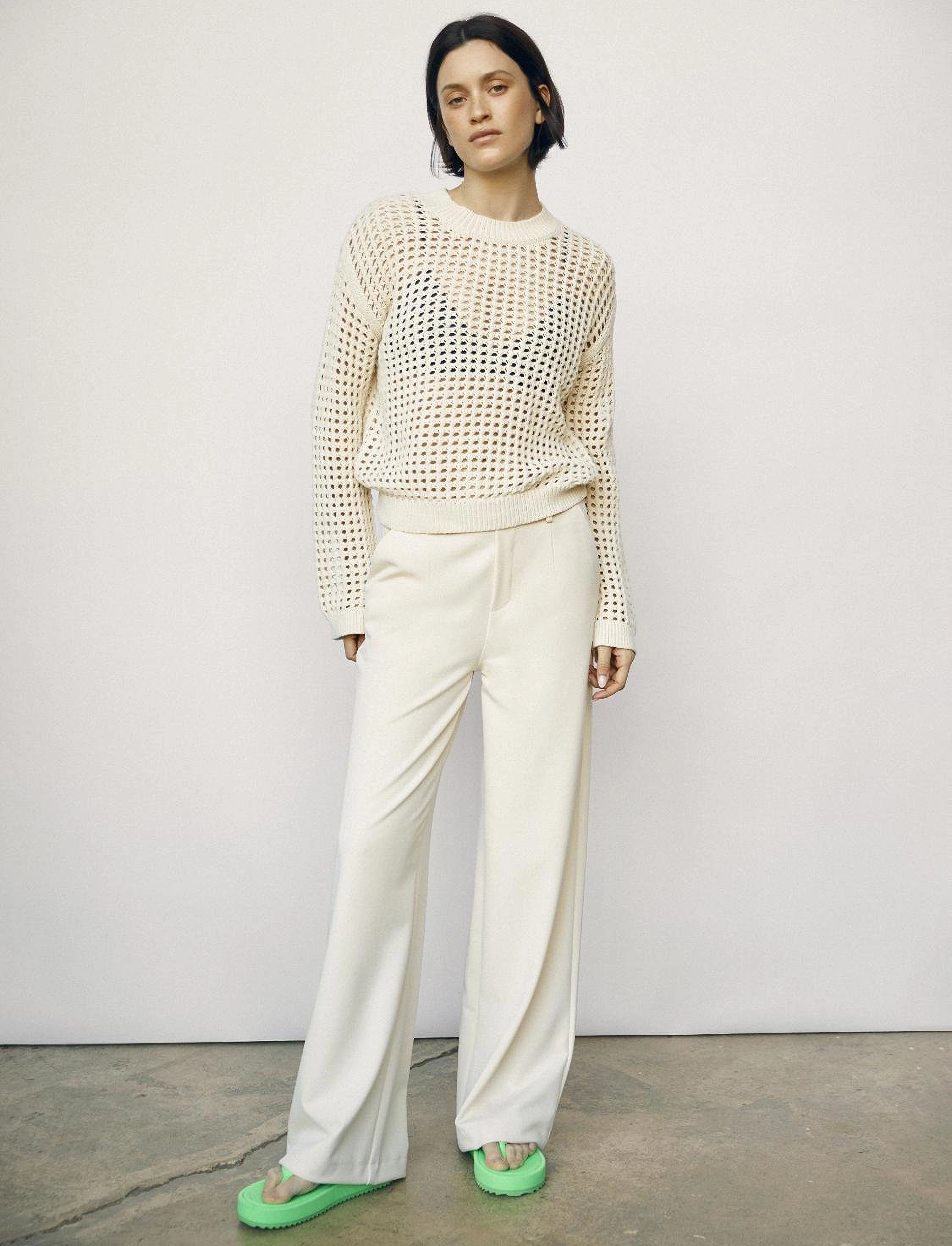 Object - OBJCHARLIE L/S KNIT PULLOVER NOOS - sandshell - 4