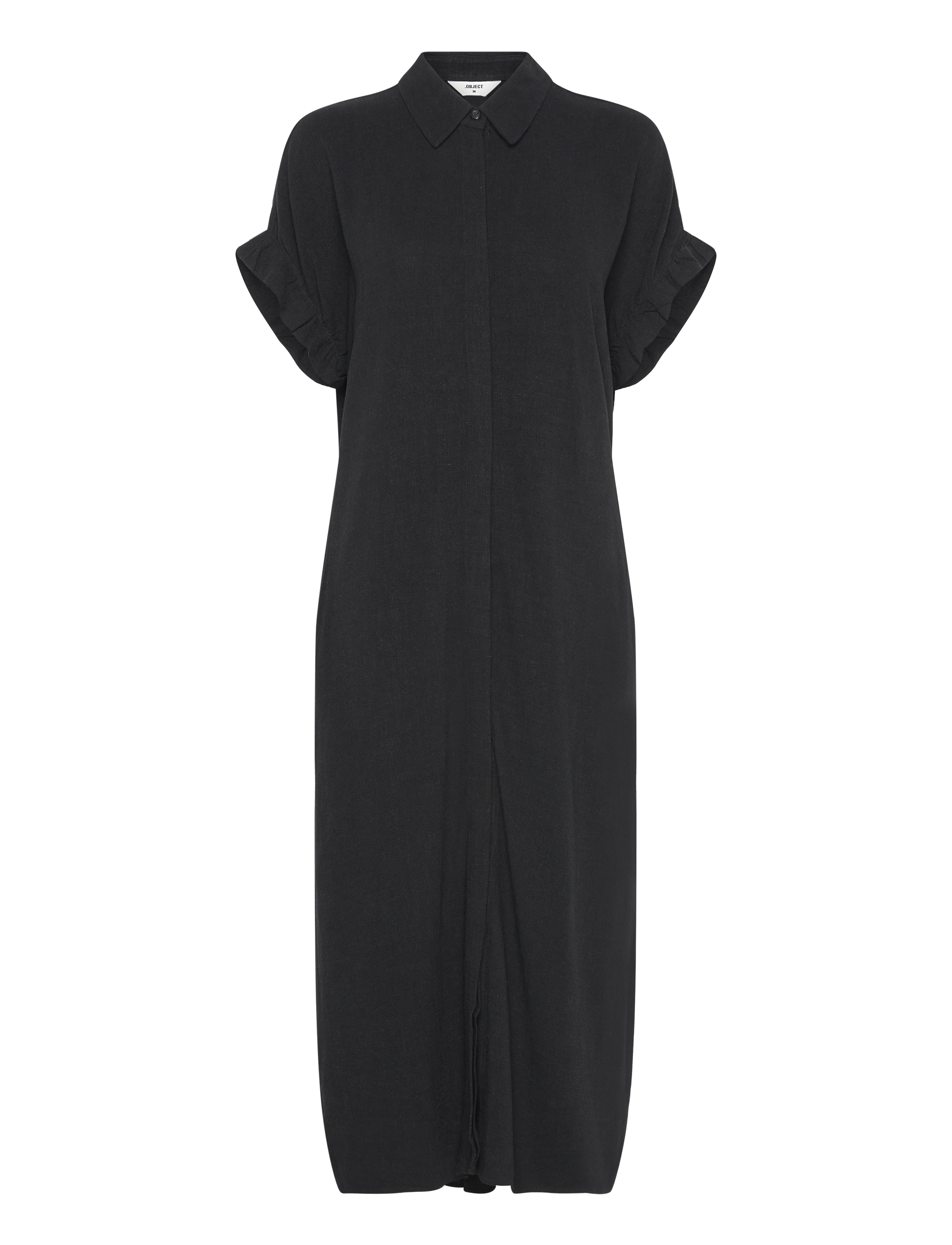 Object - OBJSANNE TIANA S/S DRESS NOOS - overhemdjurken - black - 1