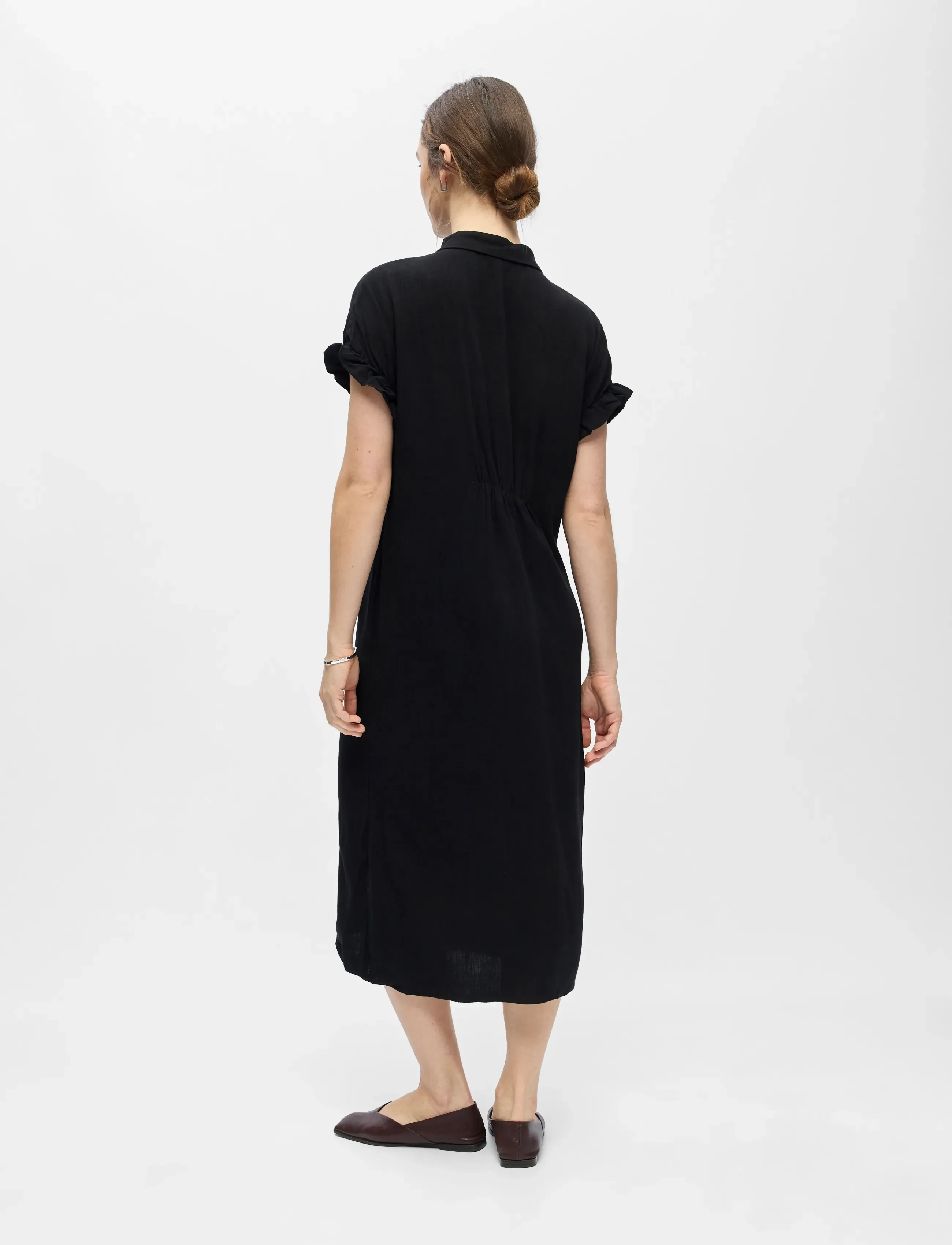 Object - OBJSANNE TIANA S/S DRESS NOOS - overhemdjurken - black - 3