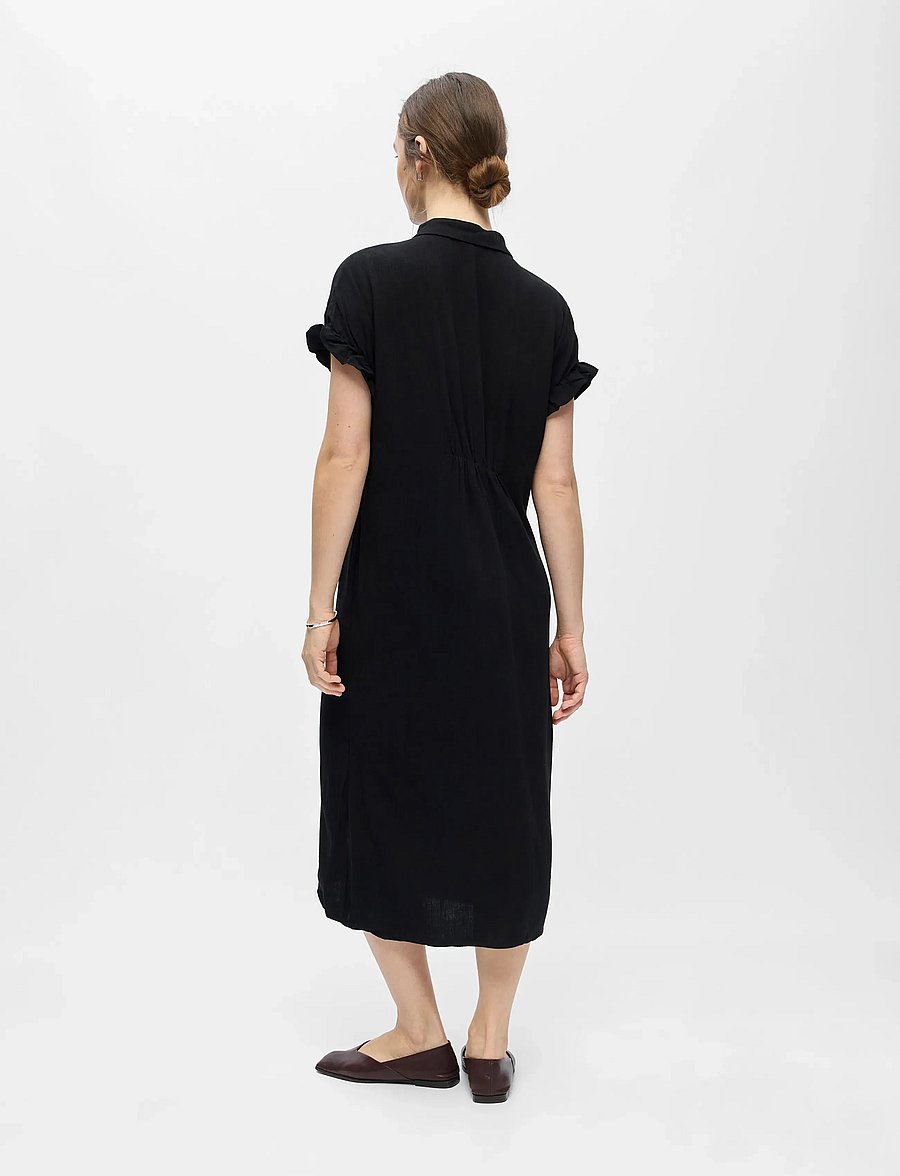 Object - OBJSANNE TIANA S/S DRESS NOOS - overhemdjurken - black - 3