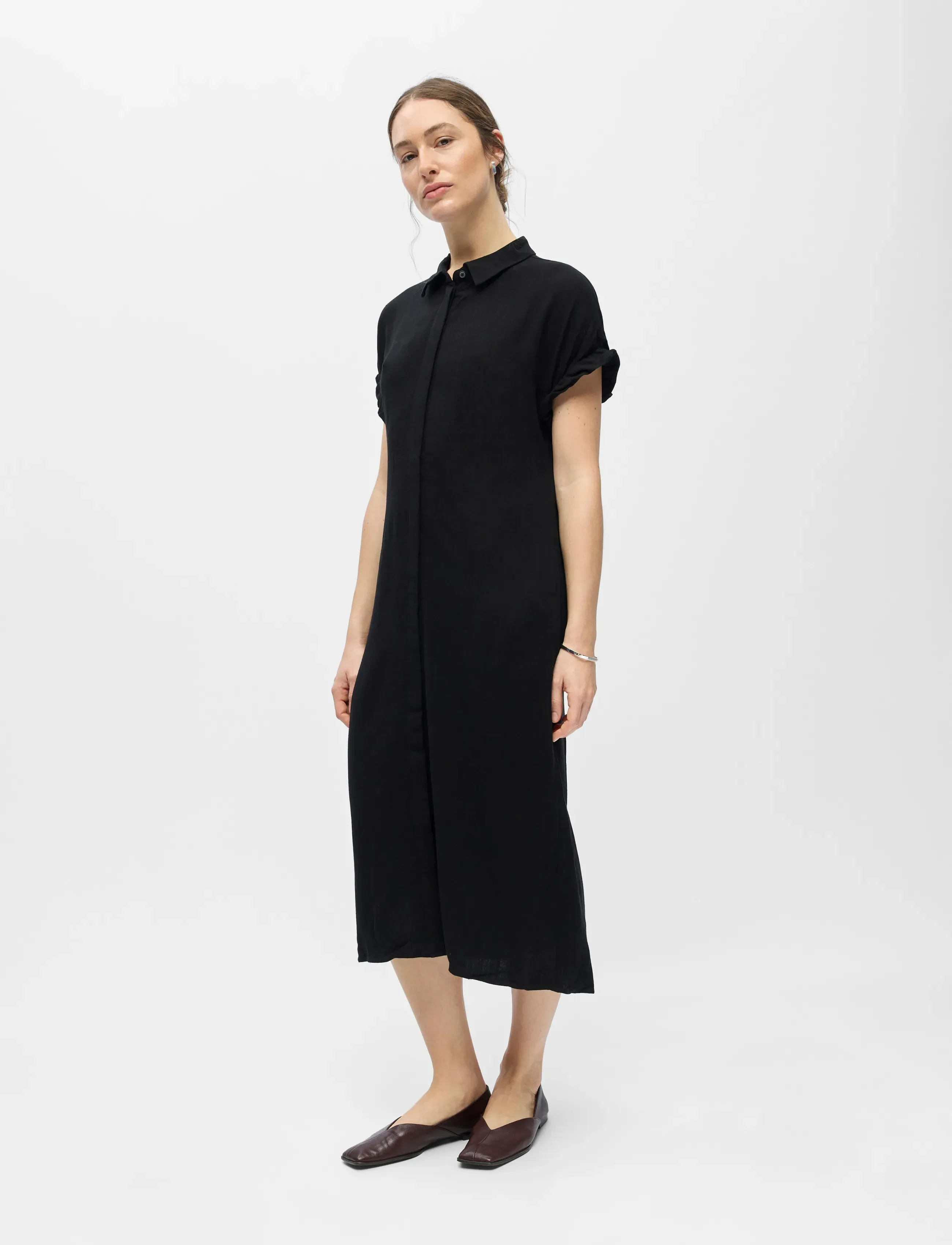 Object - OBJSANNE TIANA S/S DRESS NOOS - overhemdjurken - black - 5