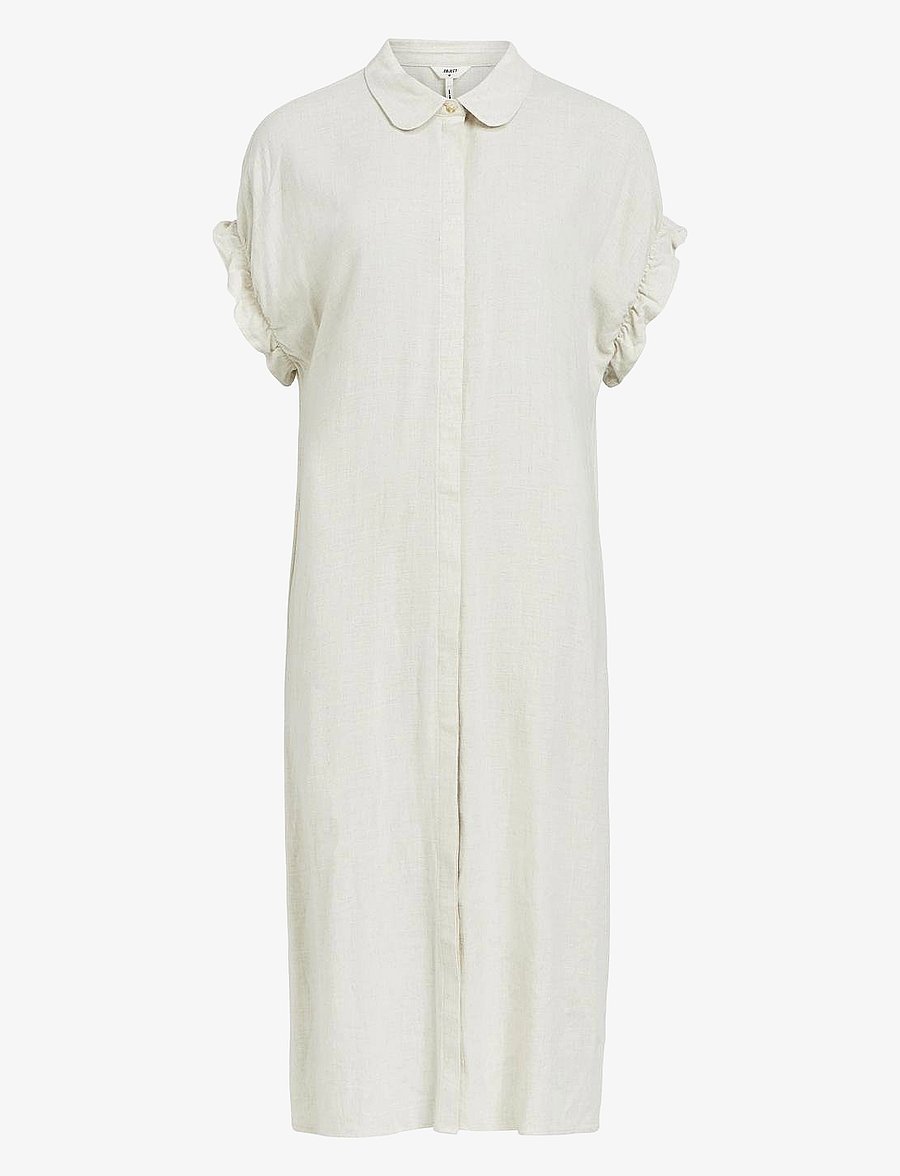 Object - OBJSANNE TIANA S/S DRESS NOOS - marškinių tipo suknelės - sandshell - 1