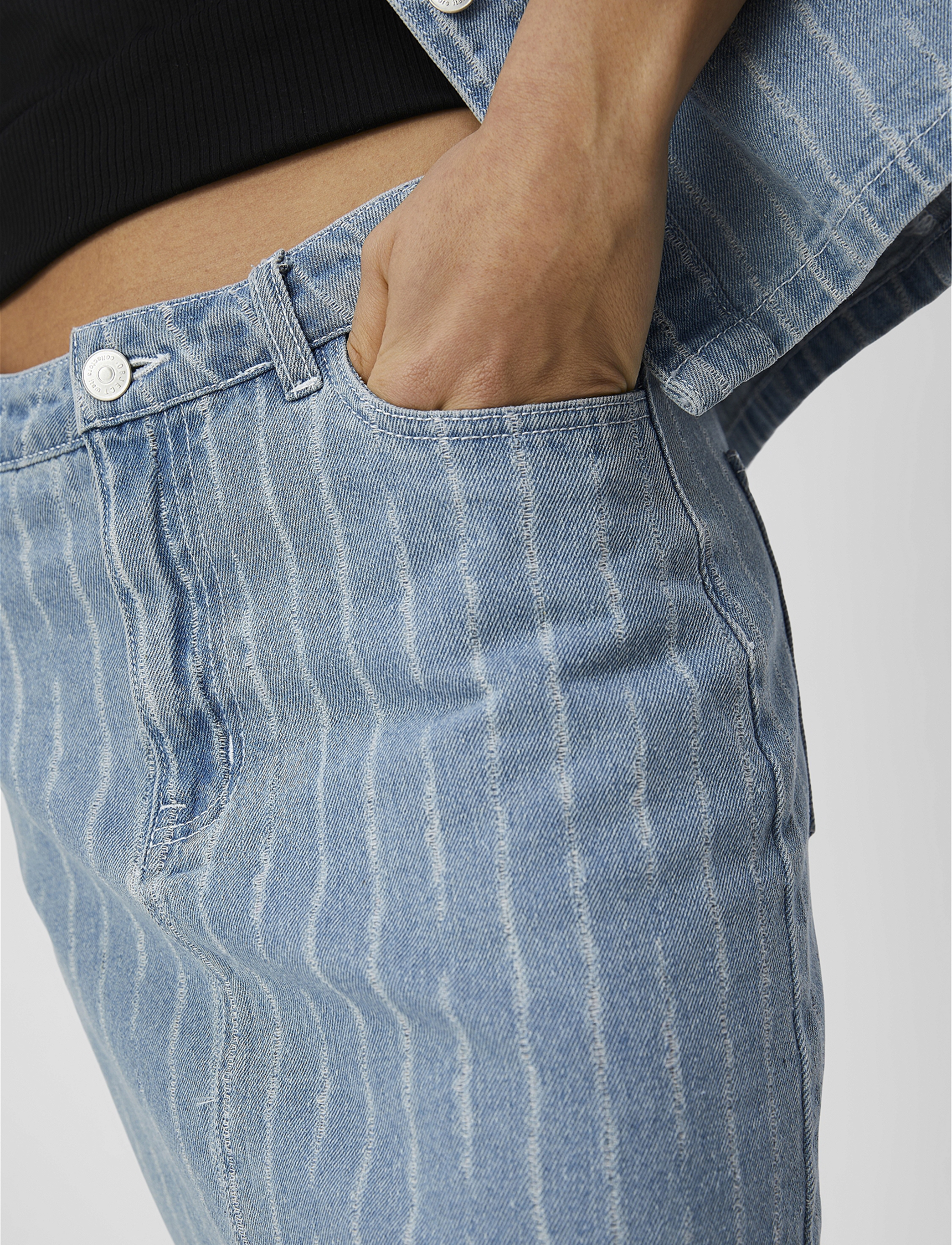 Object - OBJSALI HW DENIM MINI SKIRT 131 - laveste priser - light blue denim - 4