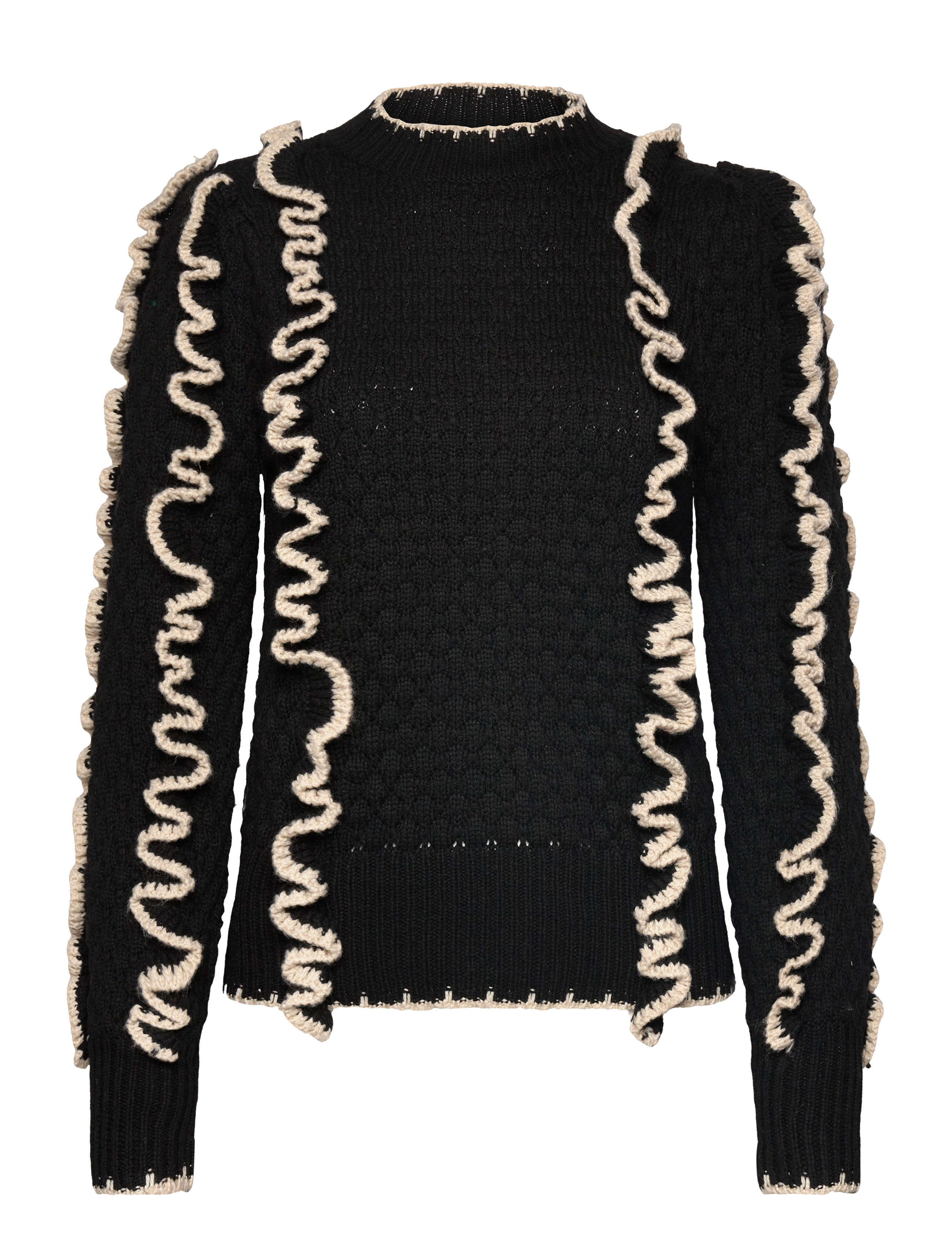 Object OBJYAA L/S KNIT PULLOVER REP - Pullover - BLACK / black