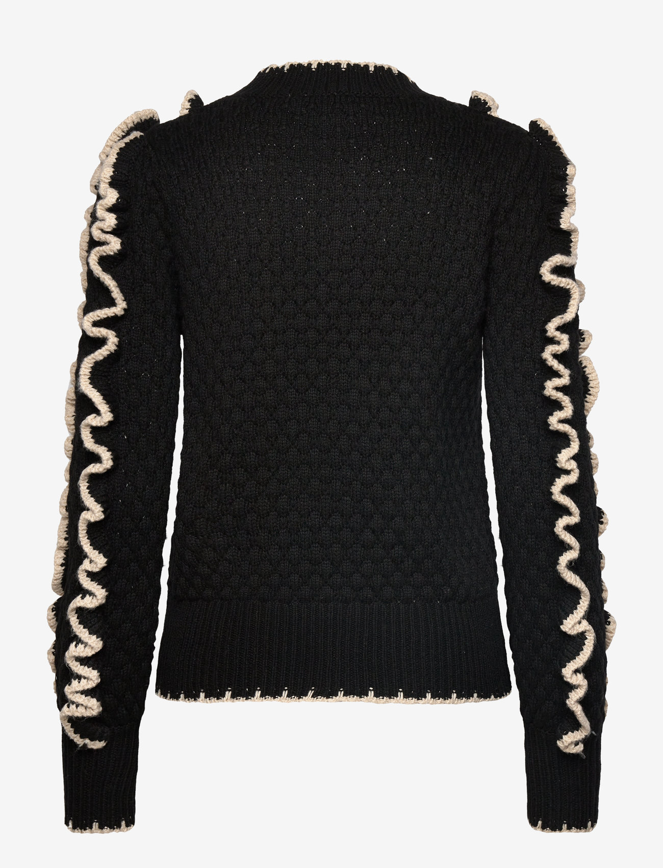 Object - OBJYAA L/S KNIT PULLOVER REP - höstkläder - black - 1