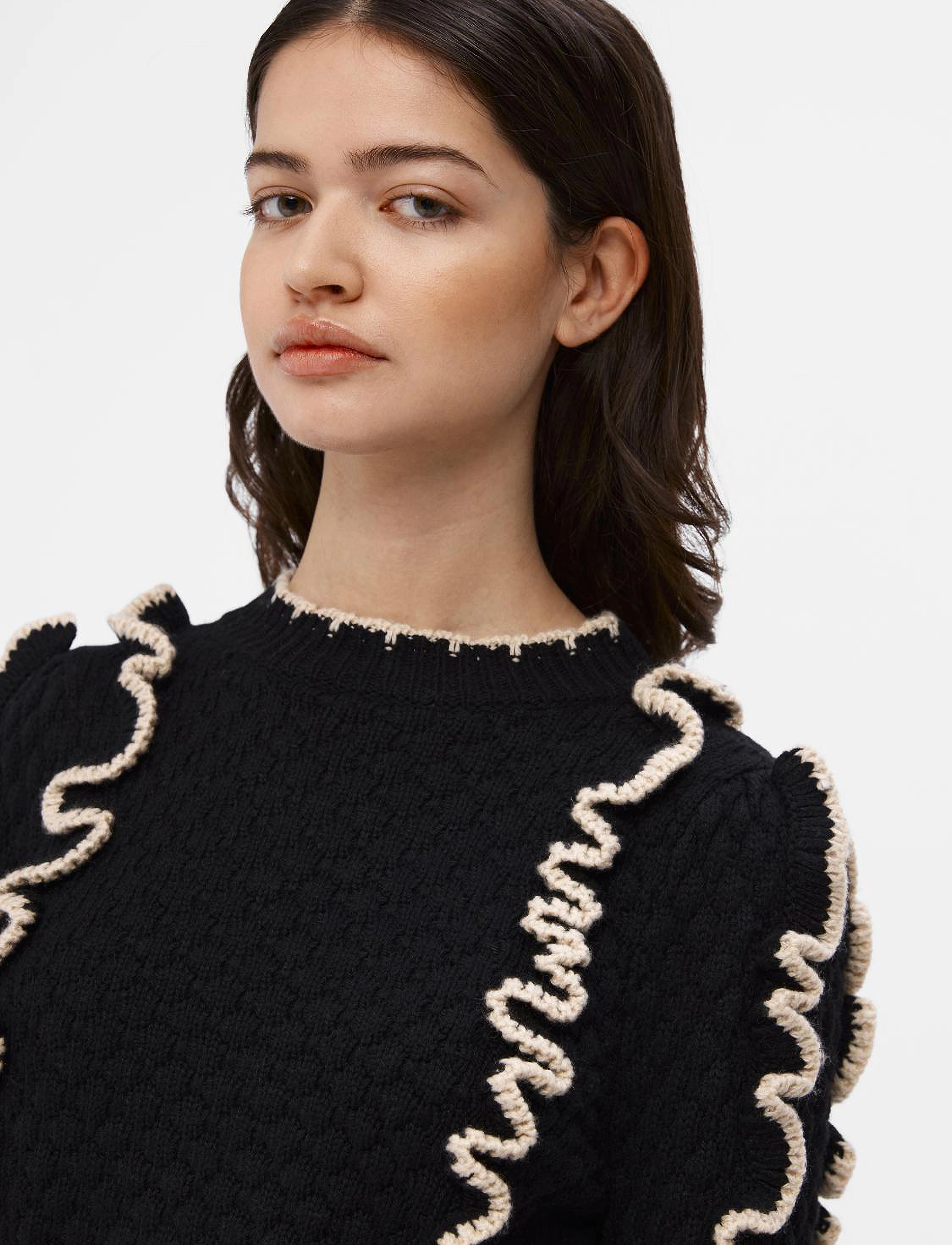Object - OBJYAA L/S KNIT PULLOVER REP - trøjer - black - 4
