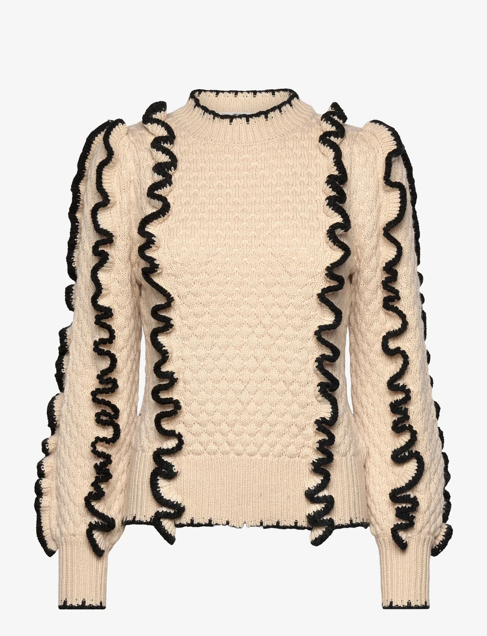 Object - OBJYAA L/S KNIT PULLOVER REP - sviitrid - sandshell - 1