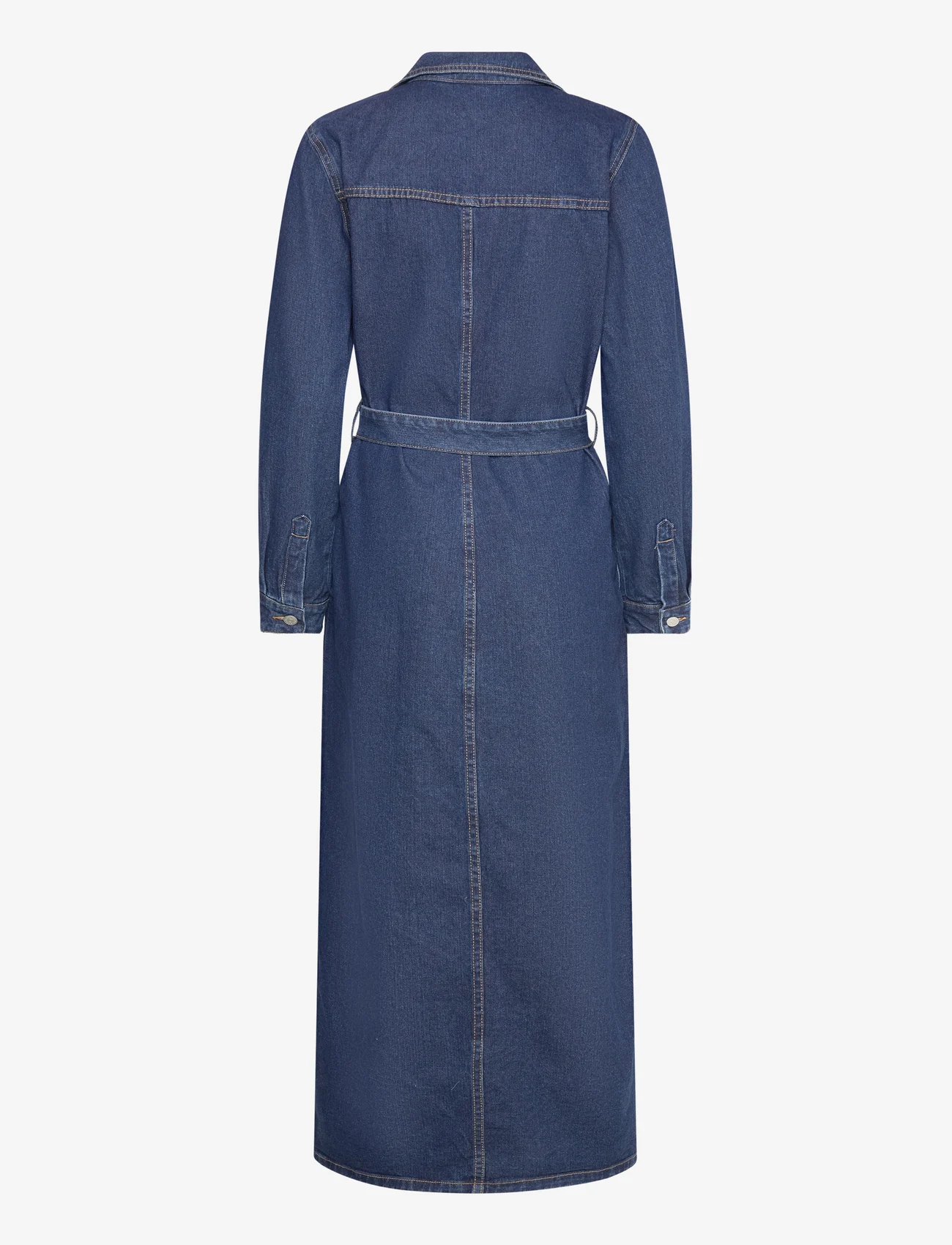 Object - OBJZOFIA L/S DENIM SHIRT DRESS 131 - džinsa kleitas - medium blue denim - 1