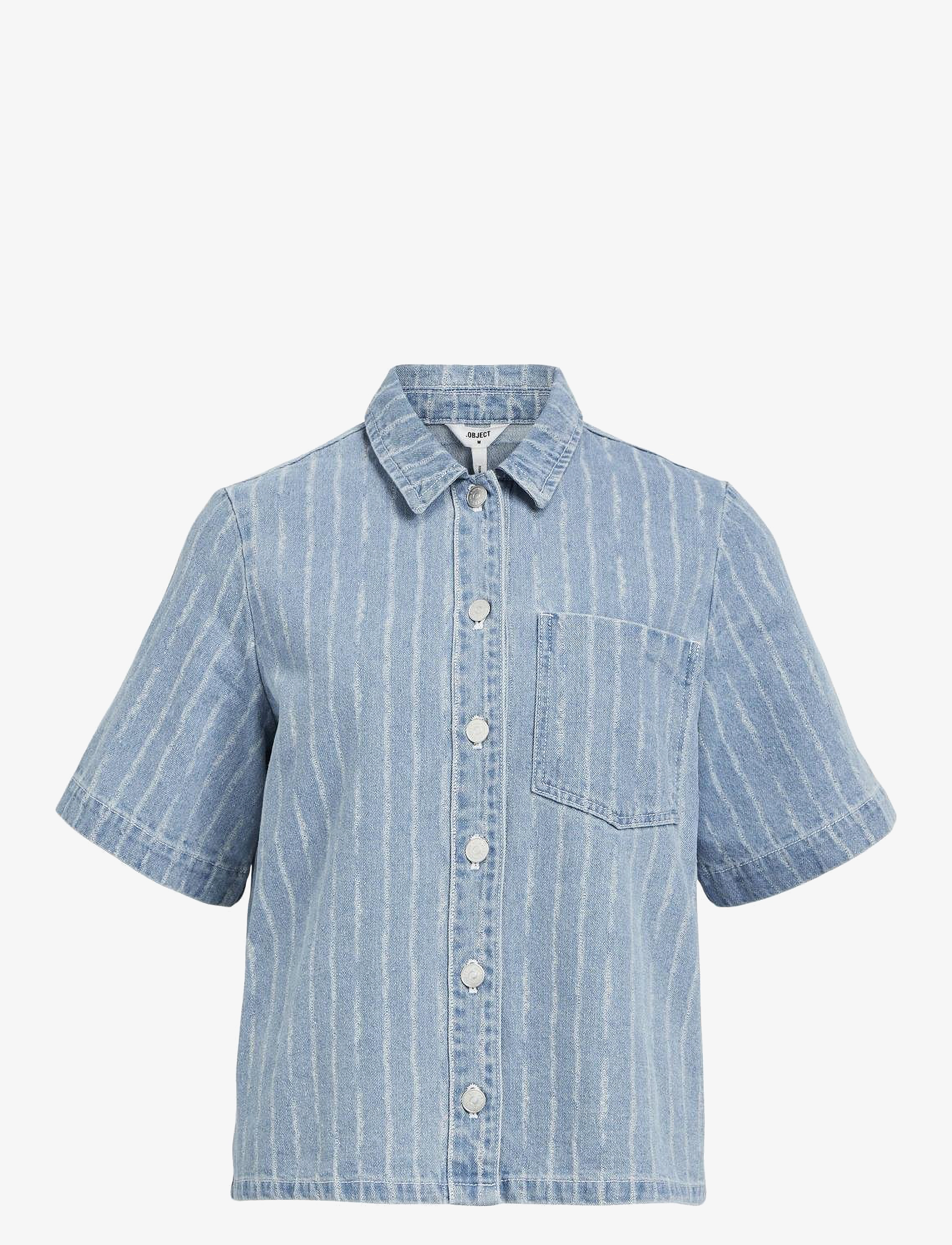 OBJSALI 2/4 DENIM SHIRT 131 - LIGHT BLUE DENIM