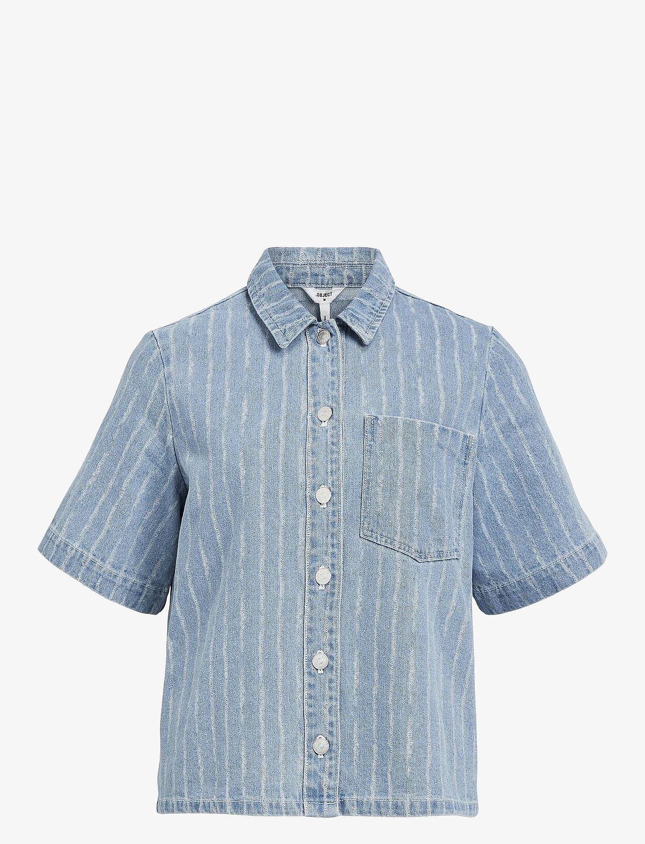 OBJSALI 2/4 DENIM SHIRT 131 - LIGHT BLUE DENIM
