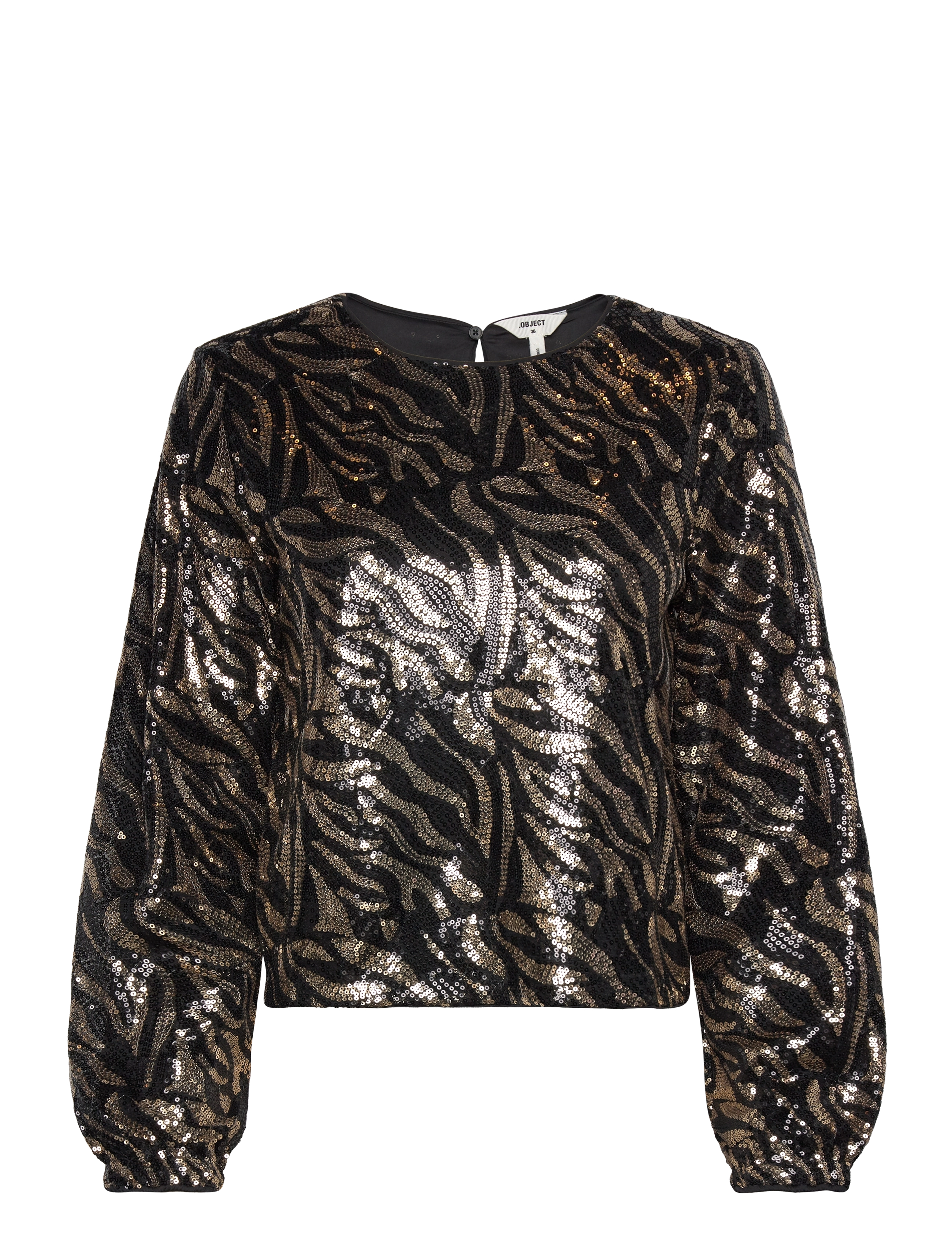 OBJECT Objpernille Sansi Closed L/S Oberteil 130 Div Schwarz - 36 - Damen