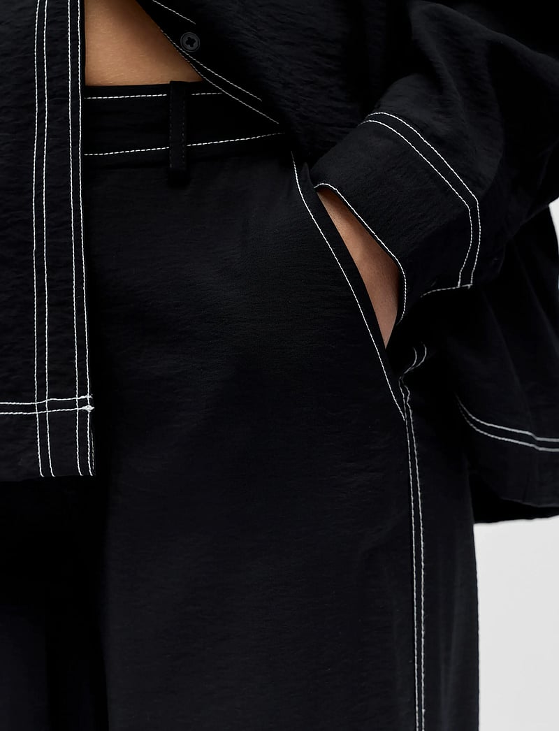 Object - OBJJACIRA LISA PANT DIV - bukser med brede ben - black - 3