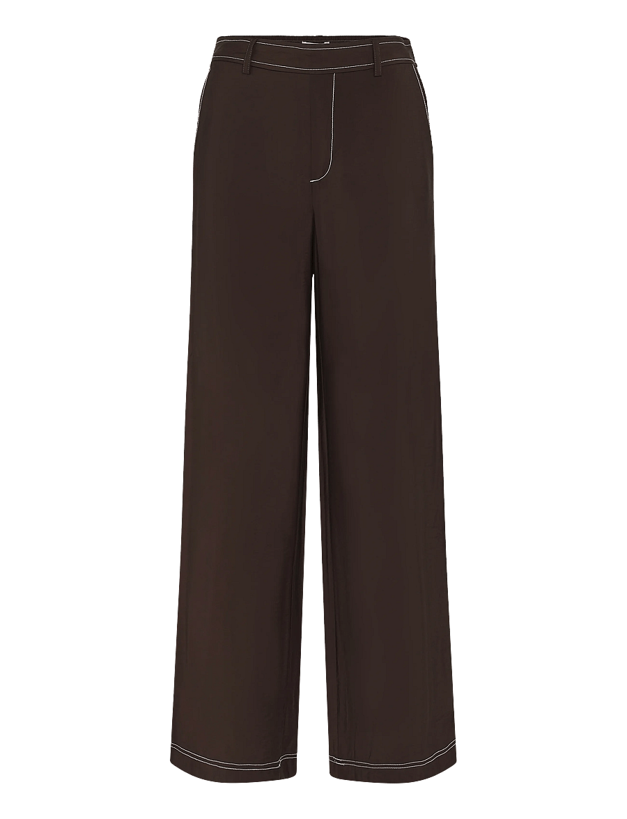 Object - OBJJACIRA LISA PANT DIV - hosen mit weitem bein - seal brown - 0