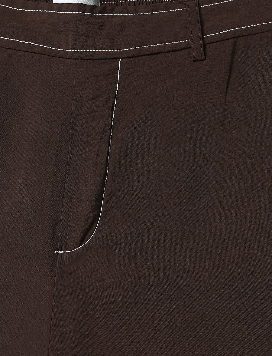 Object - OBJJACIRA LISA PANT DIV - hosen mit weitem bein - seal brown - 3
