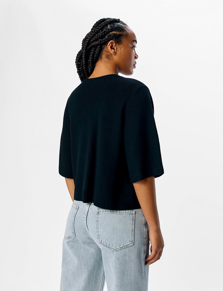 Object - OBJULLA PARVI 2/4 KNIT CARDIGAN NOOS - strickjacken - black - 3