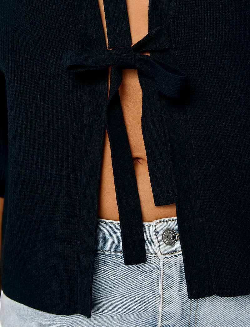 Object - OBJULLA PARVI 2/4 KNIT CARDIGAN NOOS - cardigans - black - 4