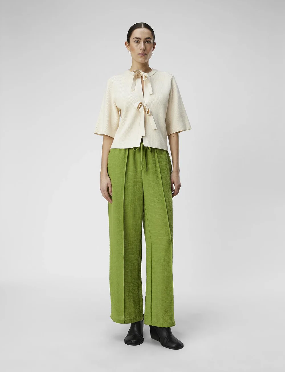 Object - OBJULLA PARVI 2/4 KNIT CARDIGAN NOOS - cardigans - sandshell - 3