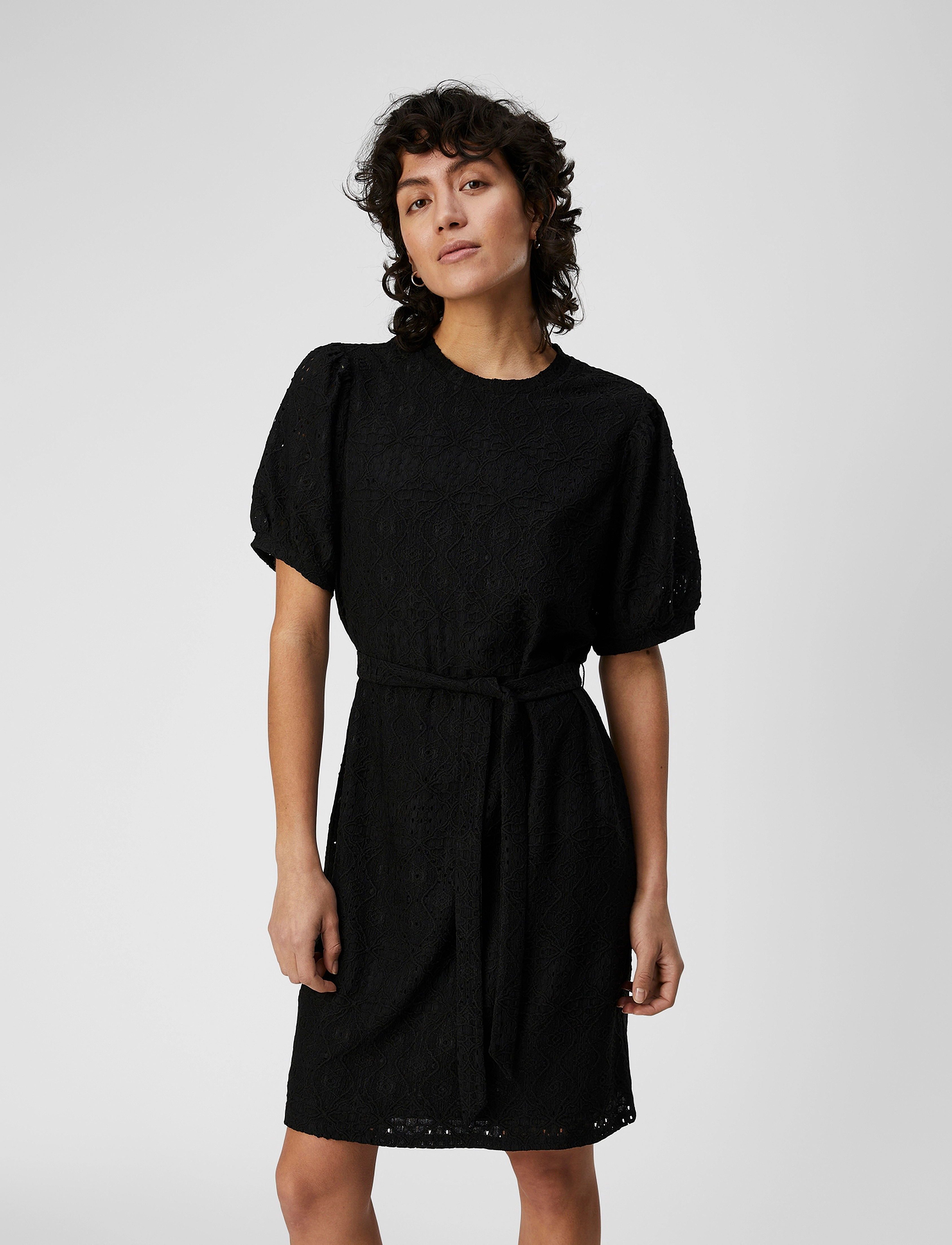 Object - OBJFEODORA S/S SHORT DRESS NOOS - black - 5