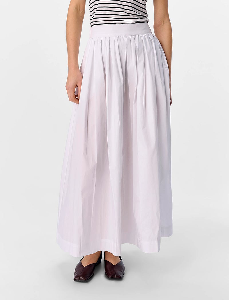 Object - OBJPAIGE HW SKIRT REP - maxi röcke - white - 0