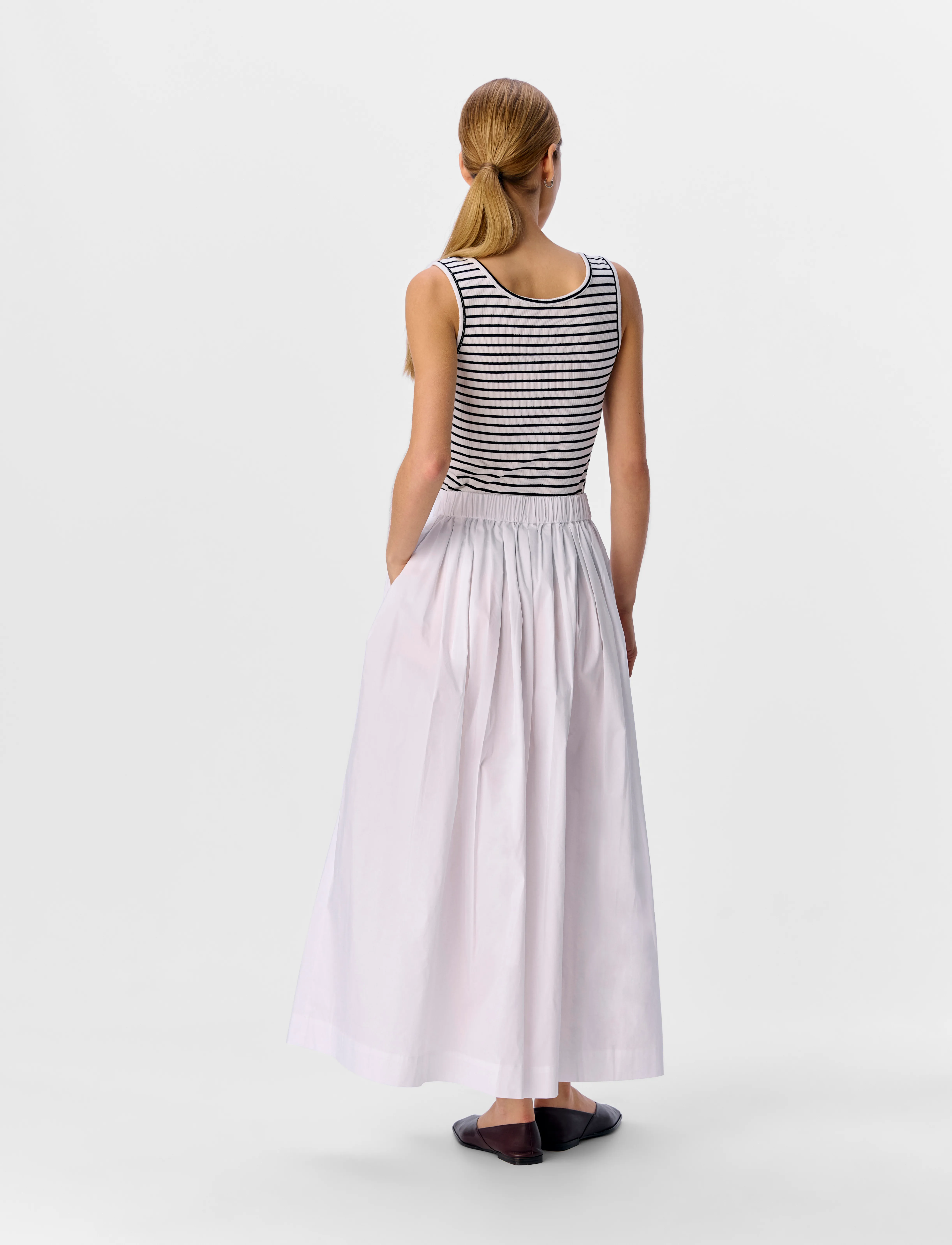 Object - OBJPAIGE HW SKIRT REP - maxikjolar - white - 2