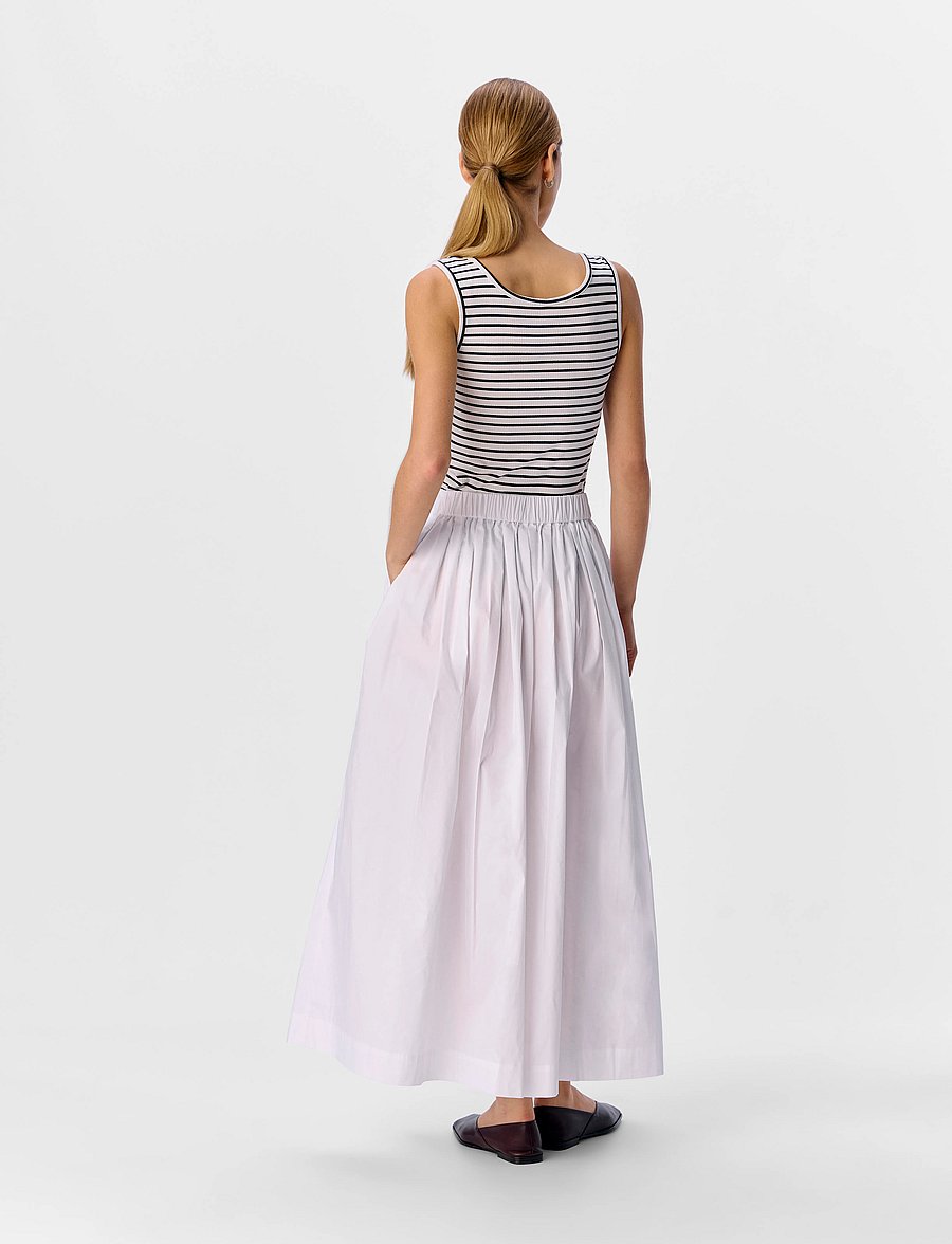 Object - OBJPAIGE HW SKIRT REP - maxi röcke - white - 2