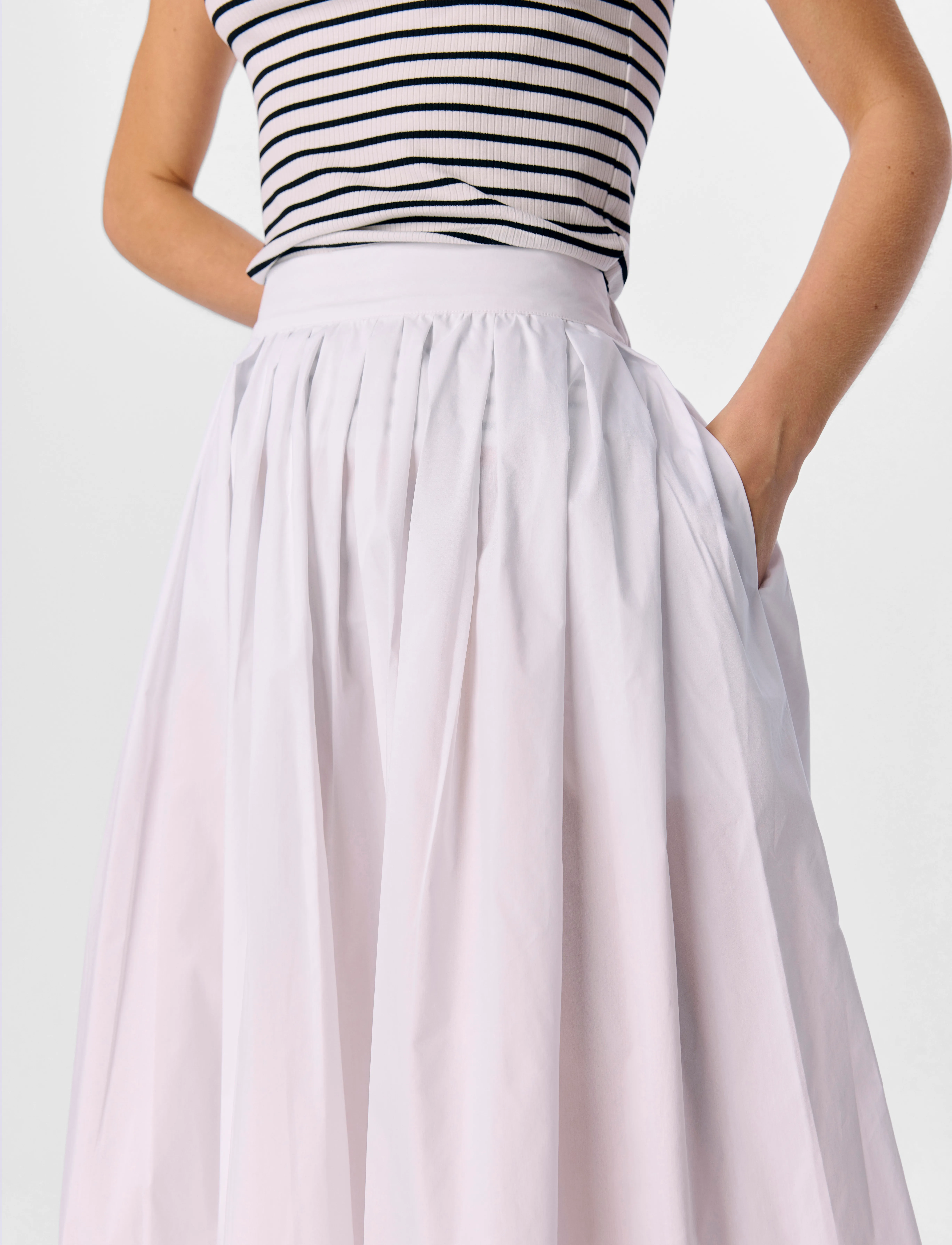 Object - OBJPAIGE HW SKIRT REP - maxikjolar - white - 4
