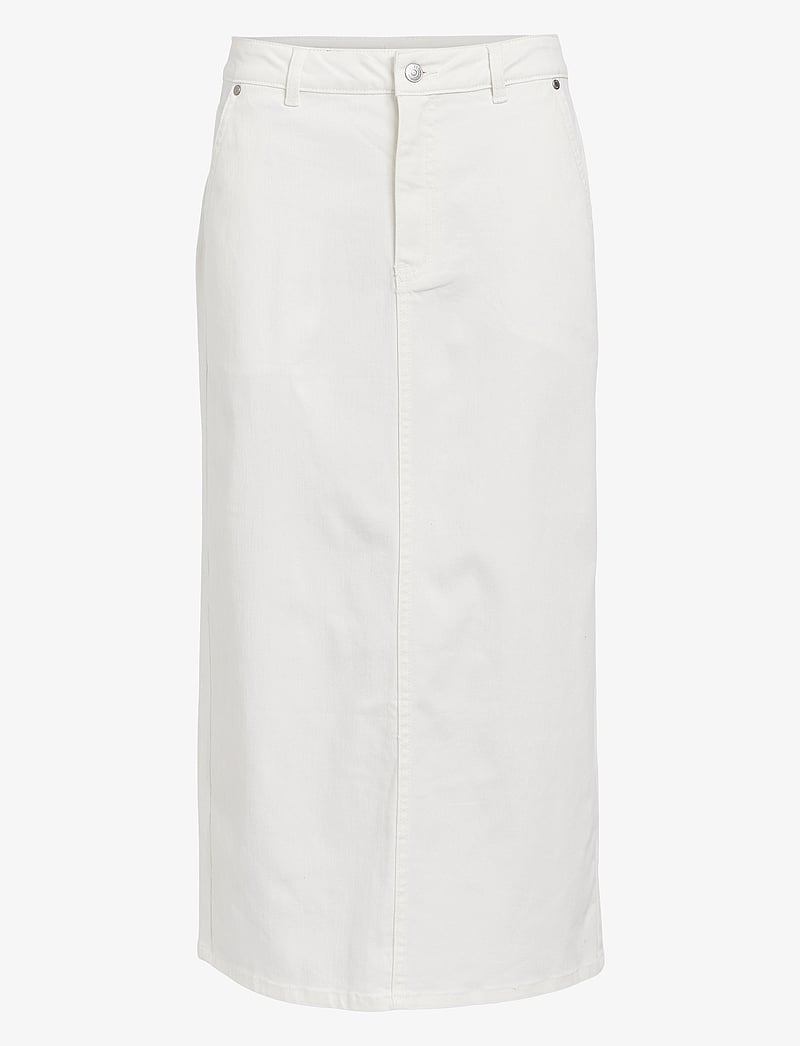 Object - OBJTALIA HW TWILL SKIRT REP - denimnederdele - cloud dancer - 1