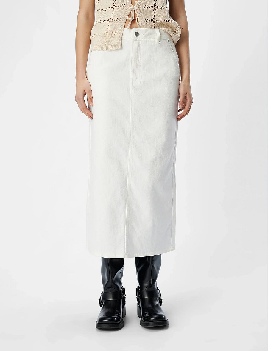Object - OBJTALIA HW TWILL SKIRT REP - jeanskjolar - cloud dancer - 0