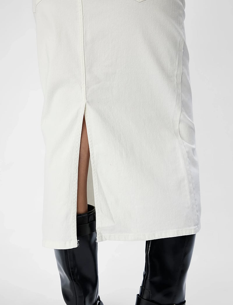 Object - OBJTALIA HW TWILL SKIRT REP - denimnederdele - cloud dancer - 5