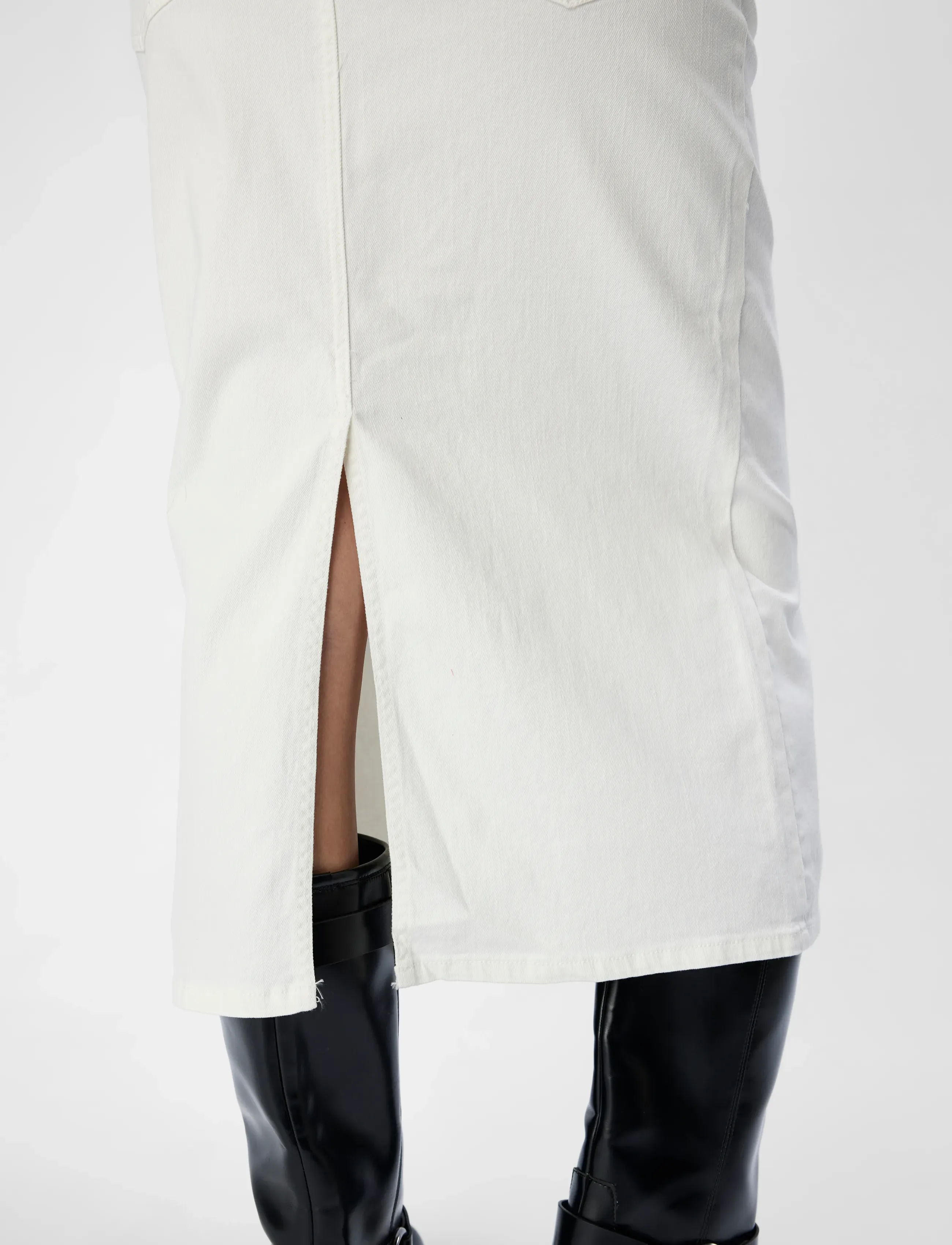 Object - OBJTALIA HW TWILL SKIRT REP - cloud dancer - 5