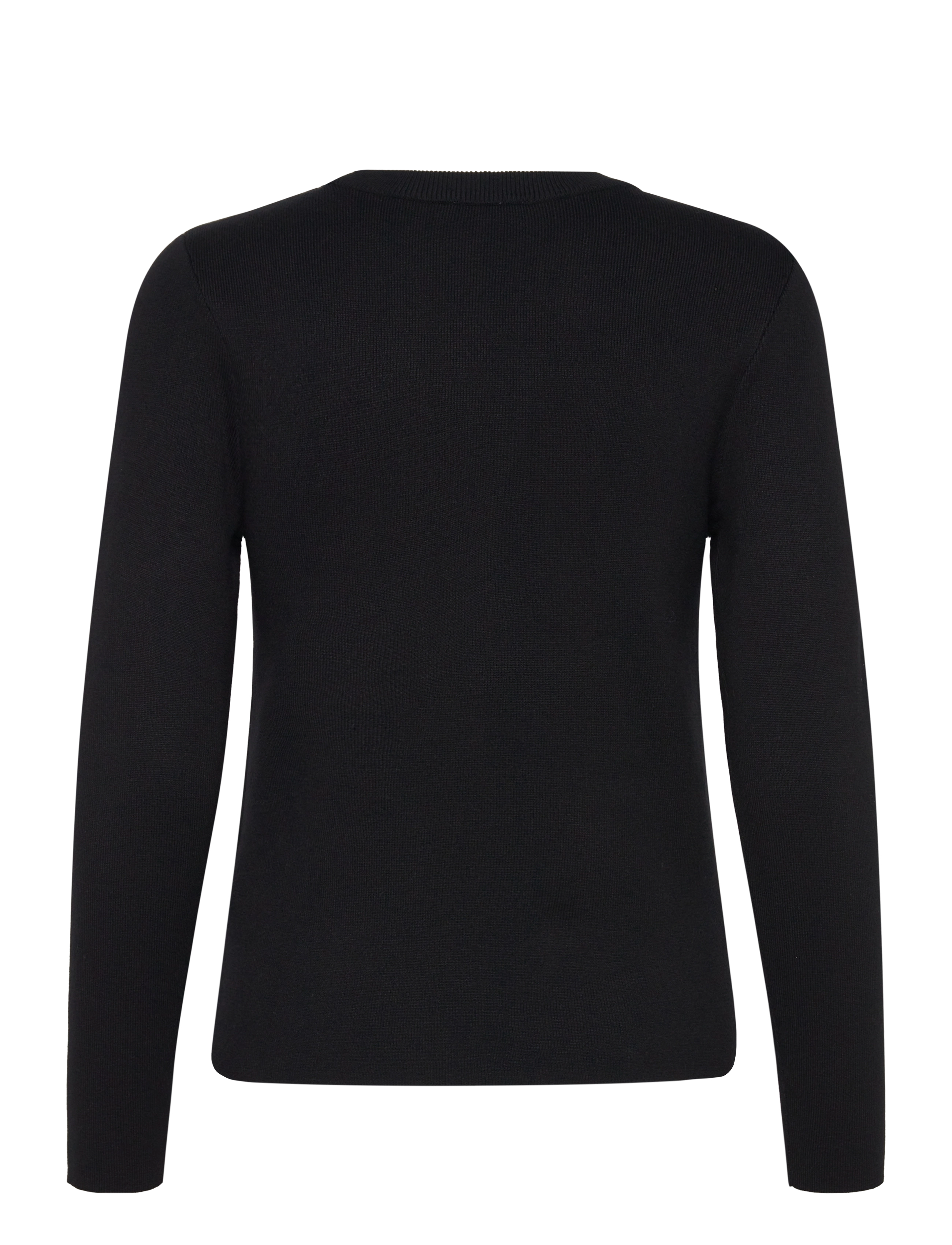 Object - OBJESTER SLI L/S KNIT PULLOVER NOOS - striktrøjer - black - 2