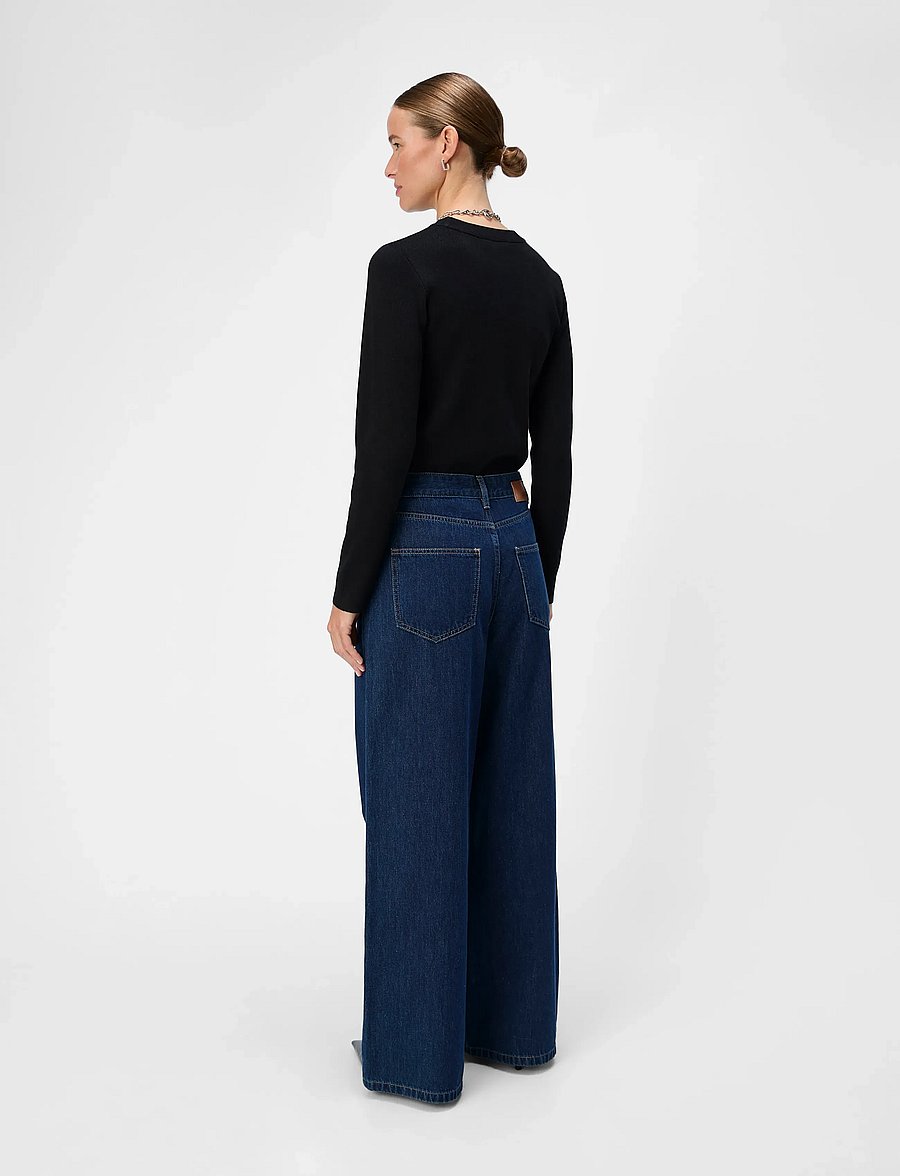 Object - OBJESTER SLI L/S KNIT PULLOVER NOOS - striktrøjer - black - 3