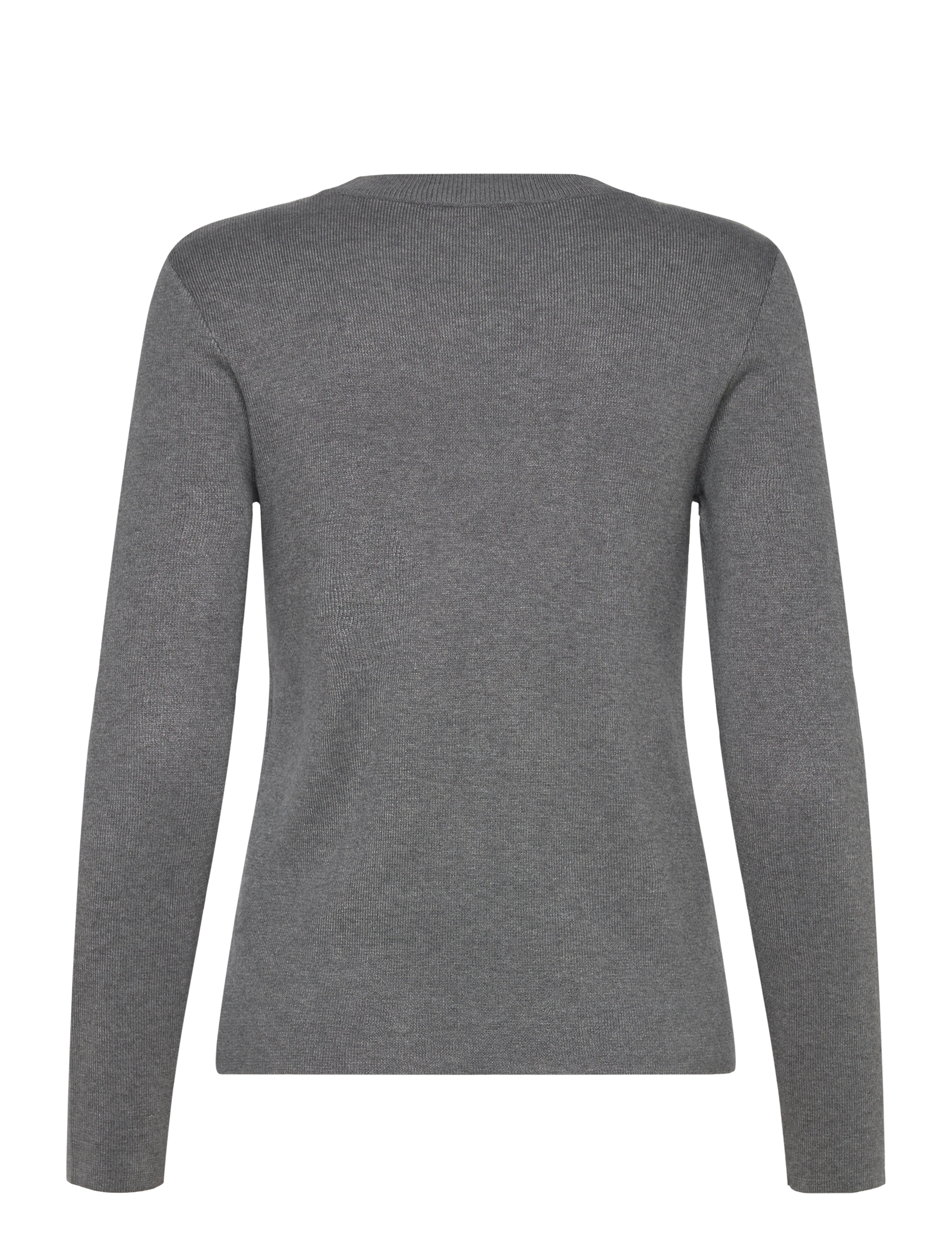Object - OBJESTER SLI L/S KNIT PULLOVER NOOS - tröjor - medium grey melange - 2