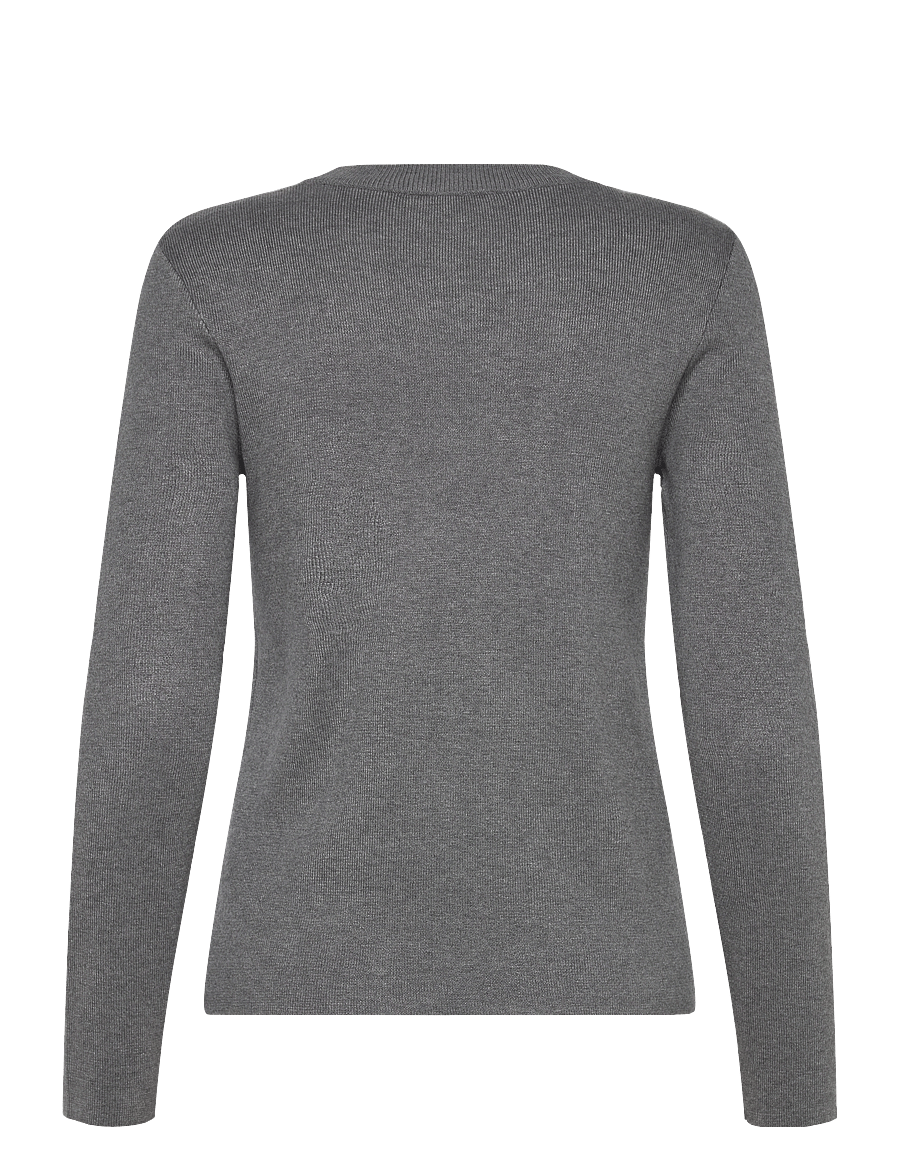 Object - OBJESTER SLI L/S KNIT PULLOVER NOOS - stickade tröjor - medium grey melange - 2