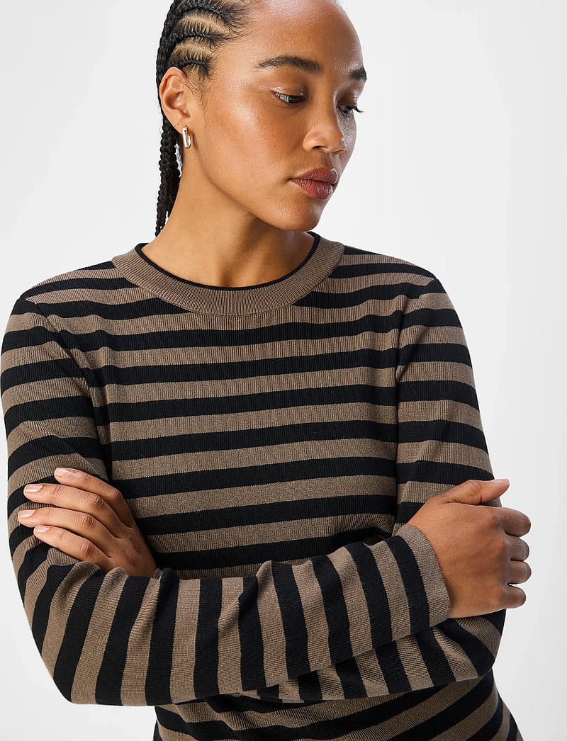 Object - OBJESTER SLI L/S KNIT PULLOVER NOOS - pullover - morel - 5