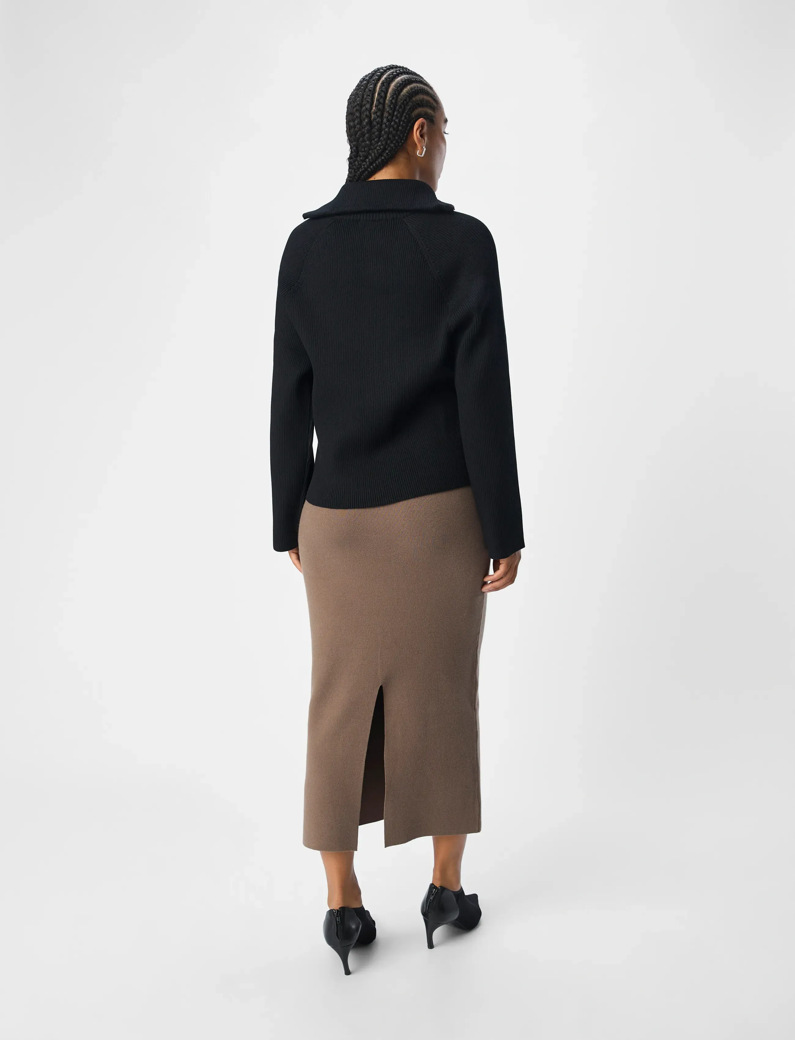 Object - OBJREYNARD HW KNIT SKIRT NOOS - midi nederdele - morel - 3