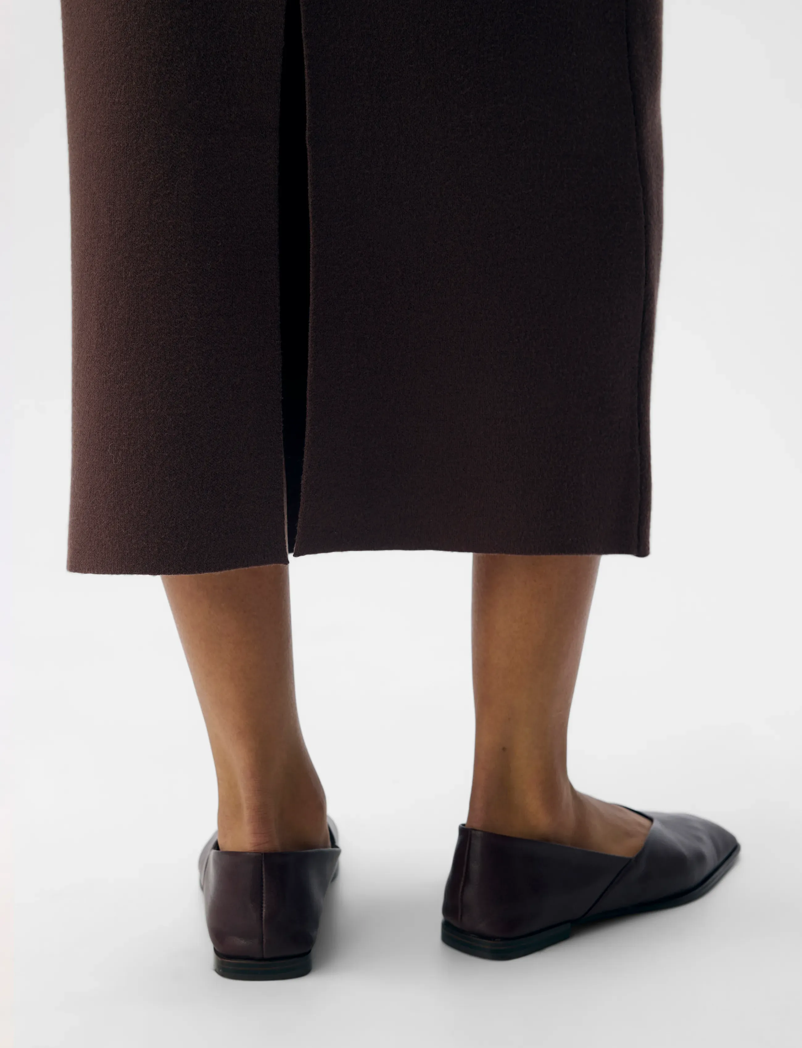 Object - OBJREYNARD HW KNIT SKIRT NOOS - seal brown - 3