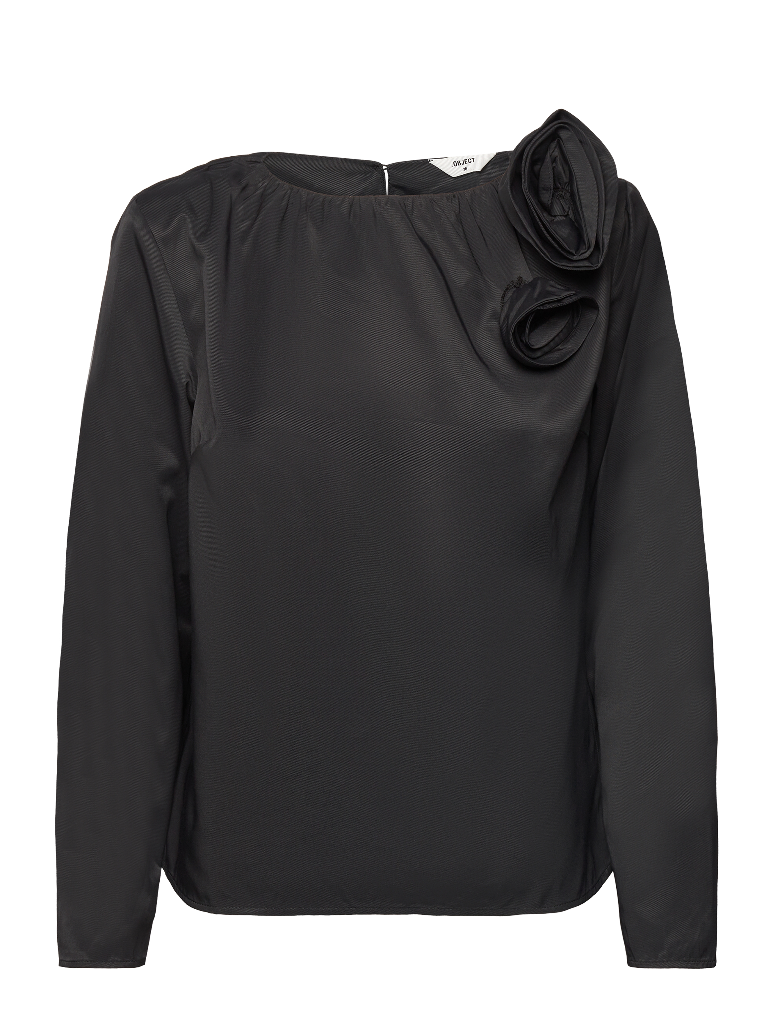 Object OBJLAGAN LS REGULAR TOP E AW FAIR 23 - Pluusid ja särgid - BLACK / black