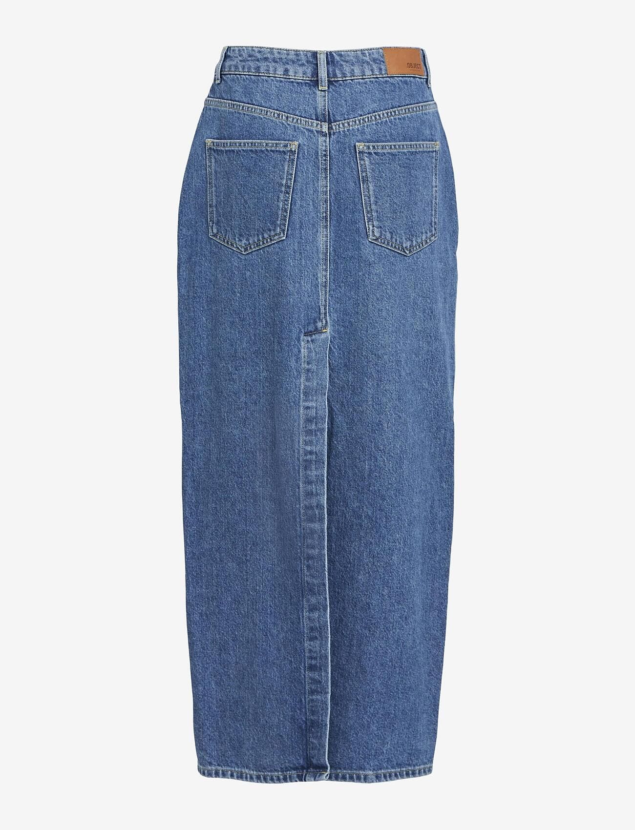 Object - OBJTHYLANE LONG DENIM SKIRT 131 DIV - denimnederdele - medium blue denim - 2