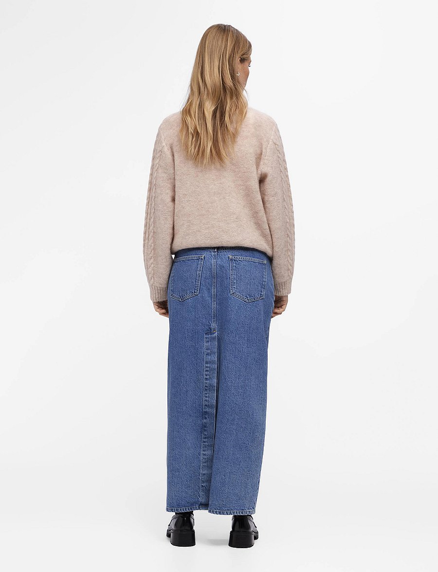 Object - OBJTHYLANE LONG DENIM SKIRT 131 DIV - denim skirts - medium blue denim - 3