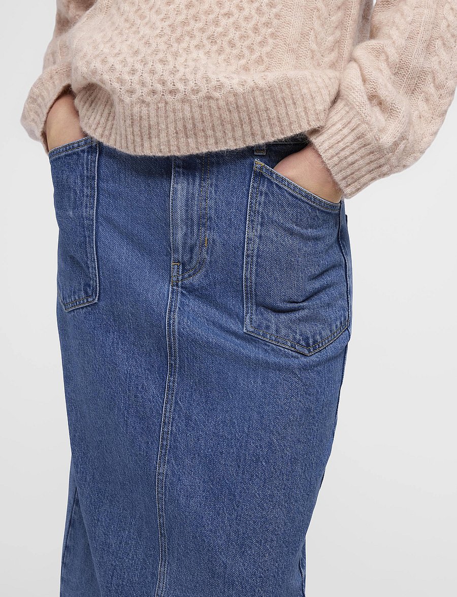 Object - OBJTHYLANE LONG DENIM SKIRT 131 DIV - denim skirts - medium blue denim - 4