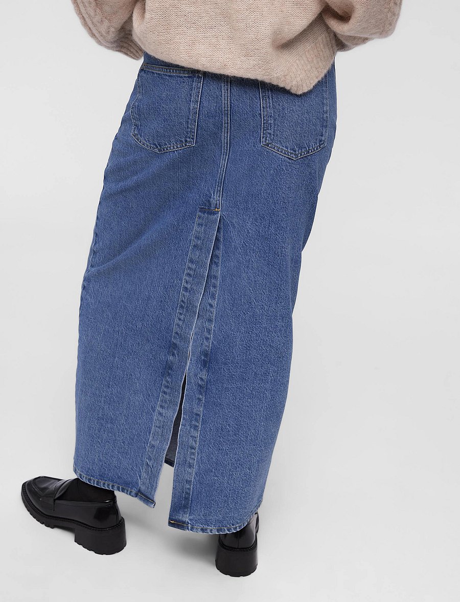 Object - OBJTHYLANE LONG DENIM SKIRT 131 DIV - denim skirts - medium blue denim - 5