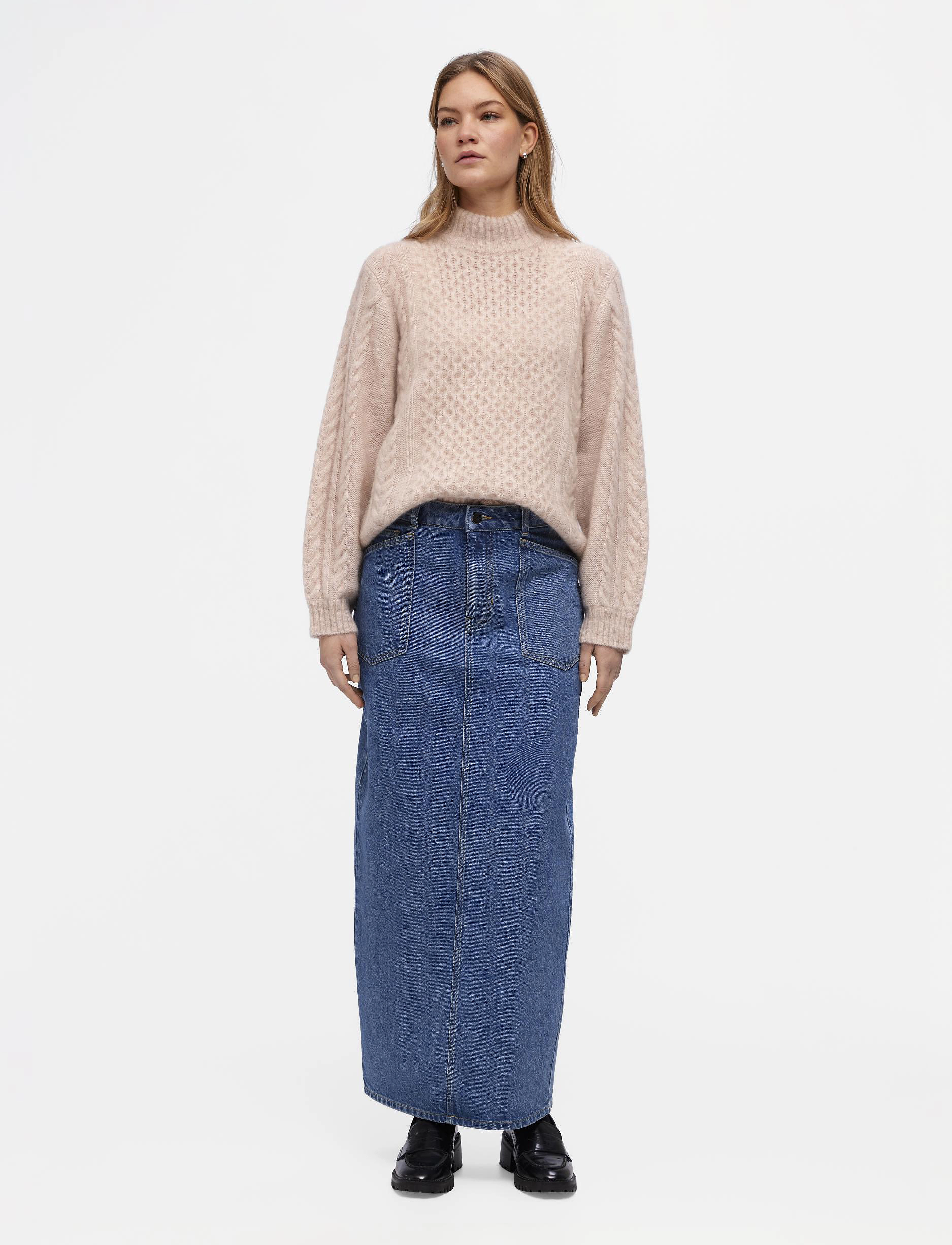 OBJECT Objthylane Long Denim Skirt 131 Div jeanskjolar dam – bild 5