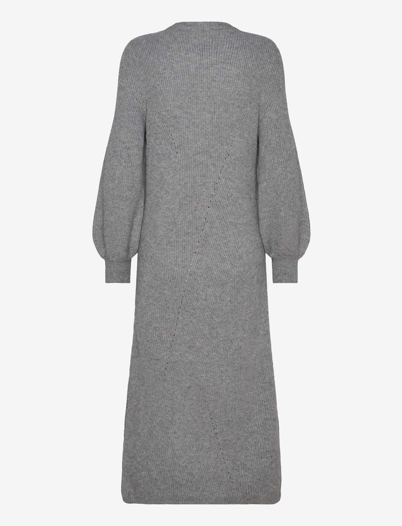 Object - OBJDITTE RE L/S KNIT MIDI DRESS NOOS - medium grey melange - 1