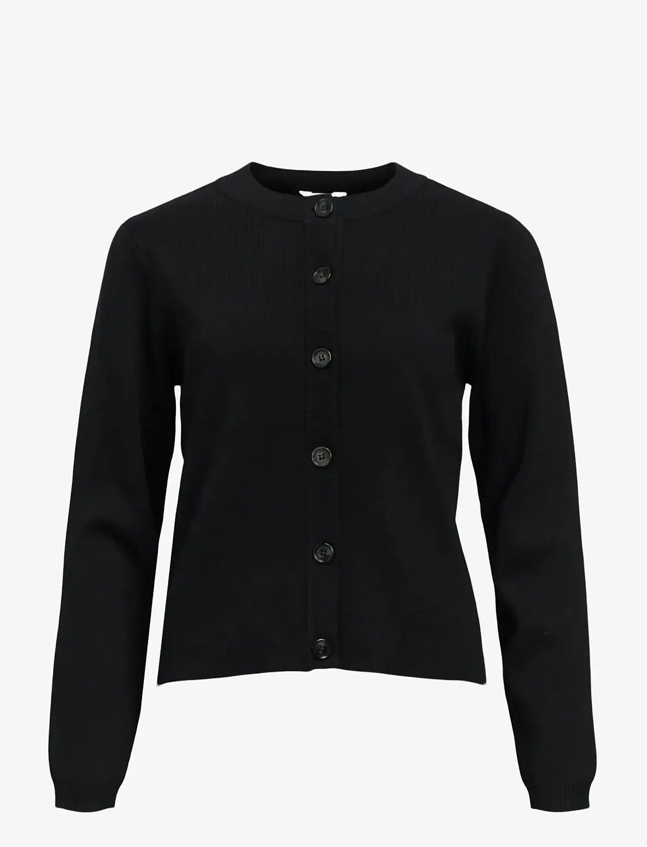 Object - OBJESTER SLI L/S KNIT CARDIGAN NOOS - koftor - black - 1