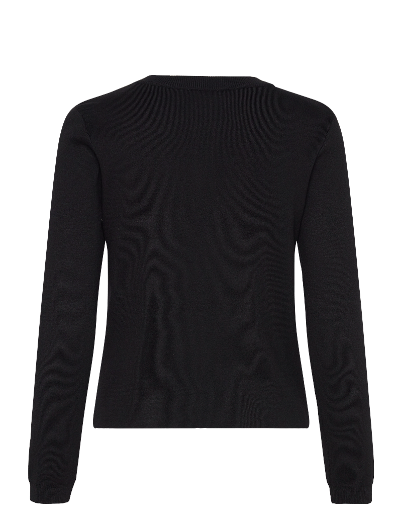 Object - OBJESTER SLI L/S KNIT CARDIGAN NOOS - koftor - black - 2